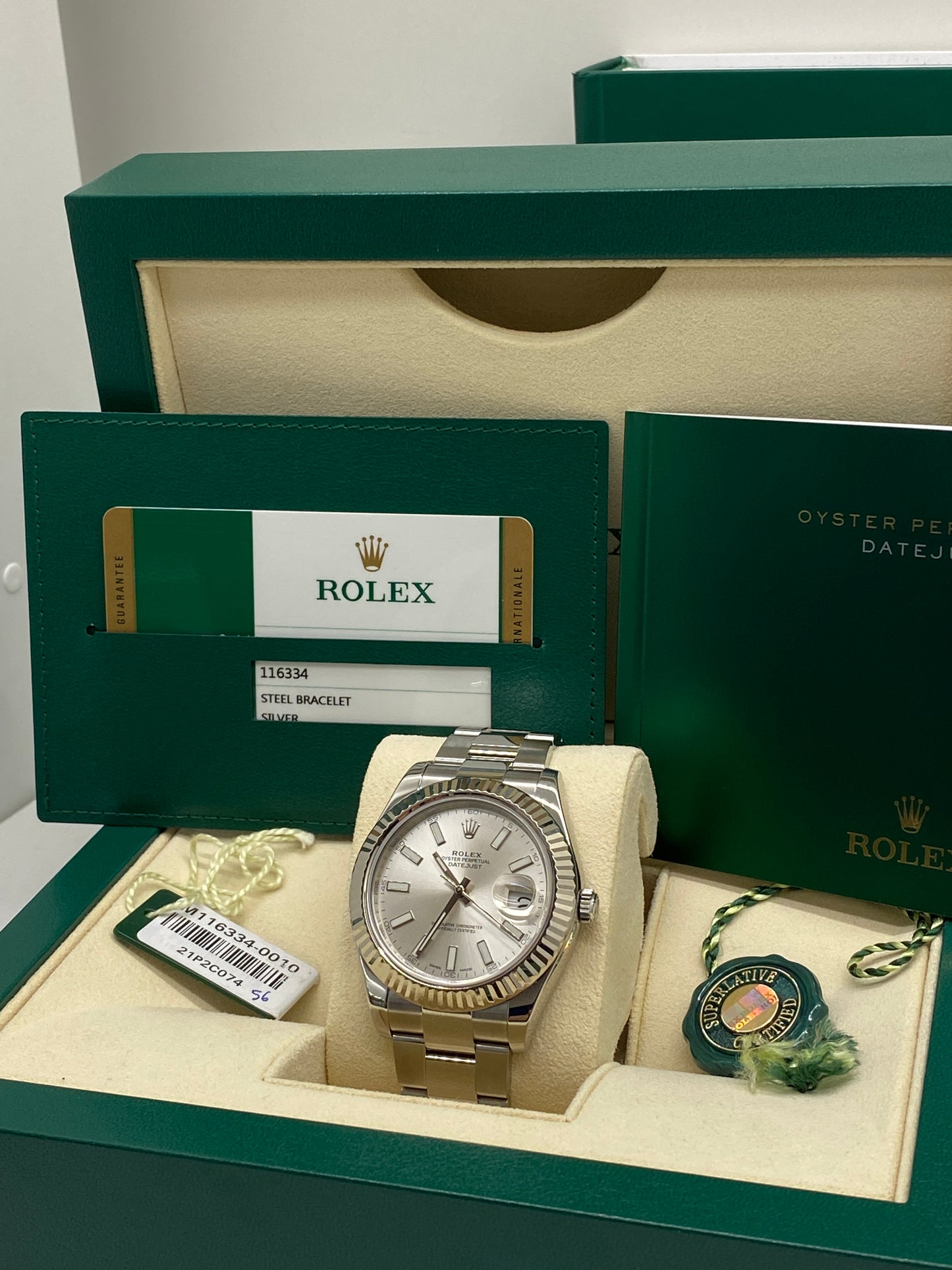 Rolex Datejust II Ref.116334 - Silver Dial - Year 2015