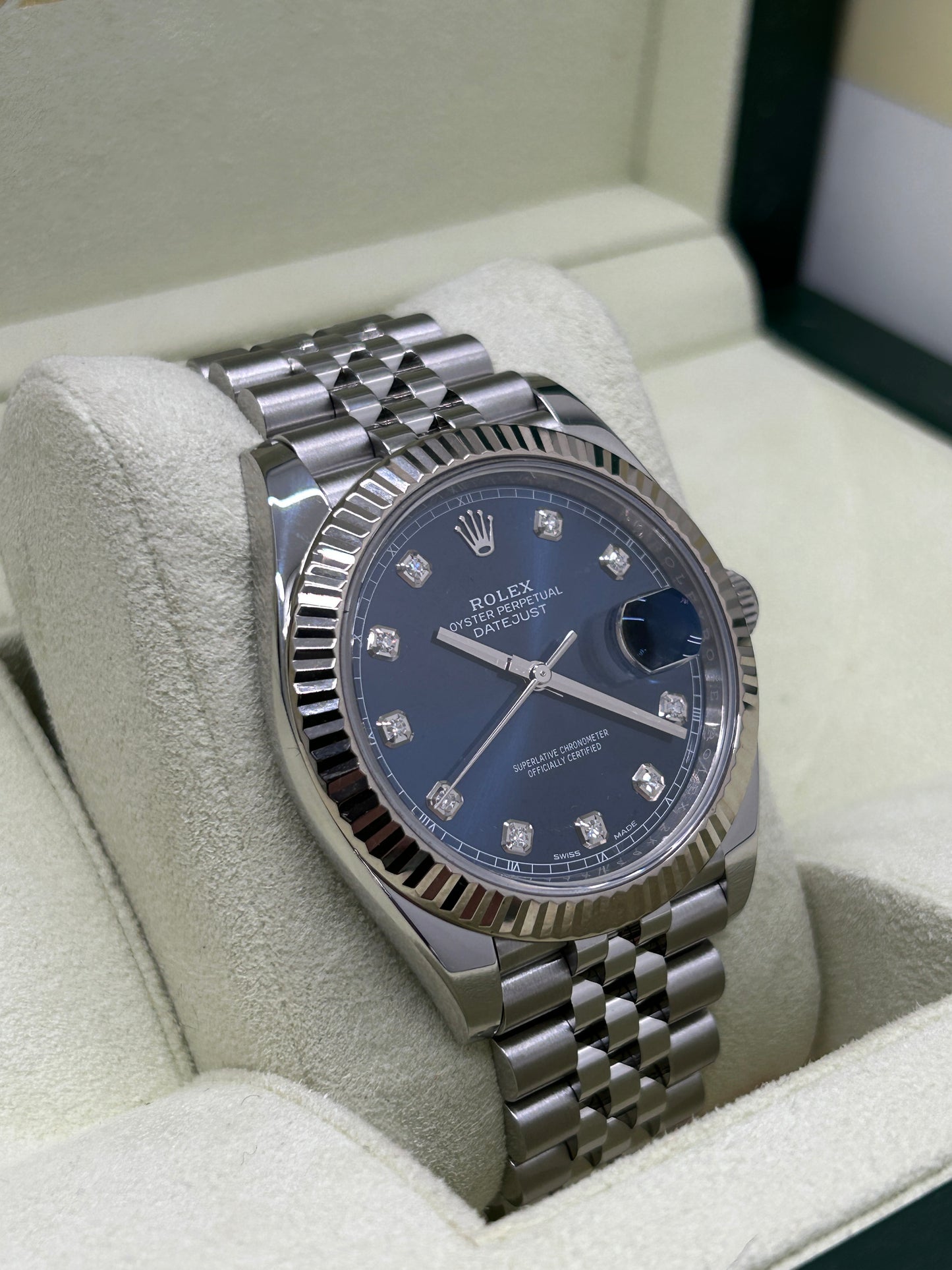 Rolex Datejust 41 - Blue Diamonds Dial - Ref 126334 - Year 2019