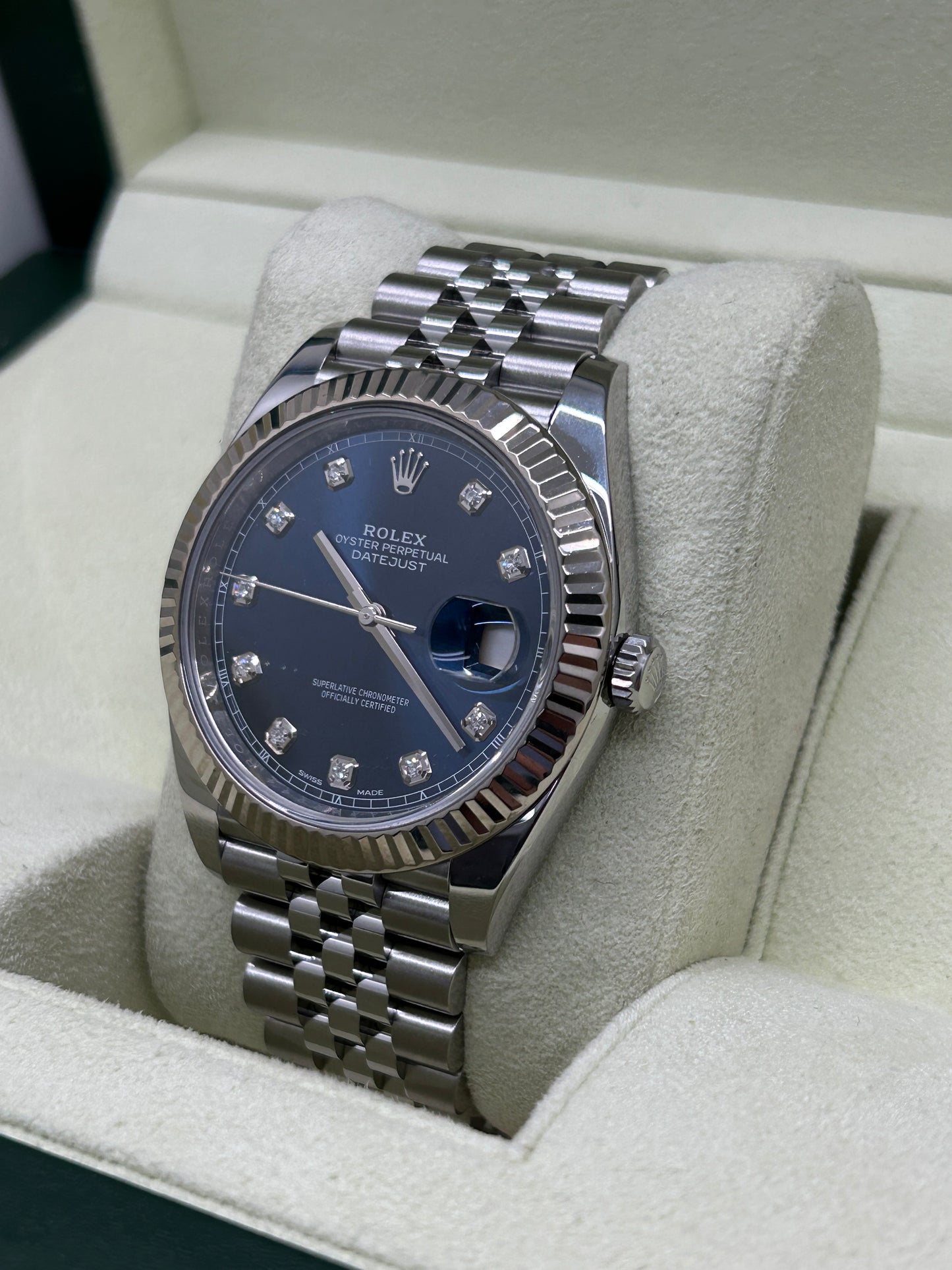 Rolex Datejust 41 - Blue Diamonds Dial - Ref 126334 - Year 2019