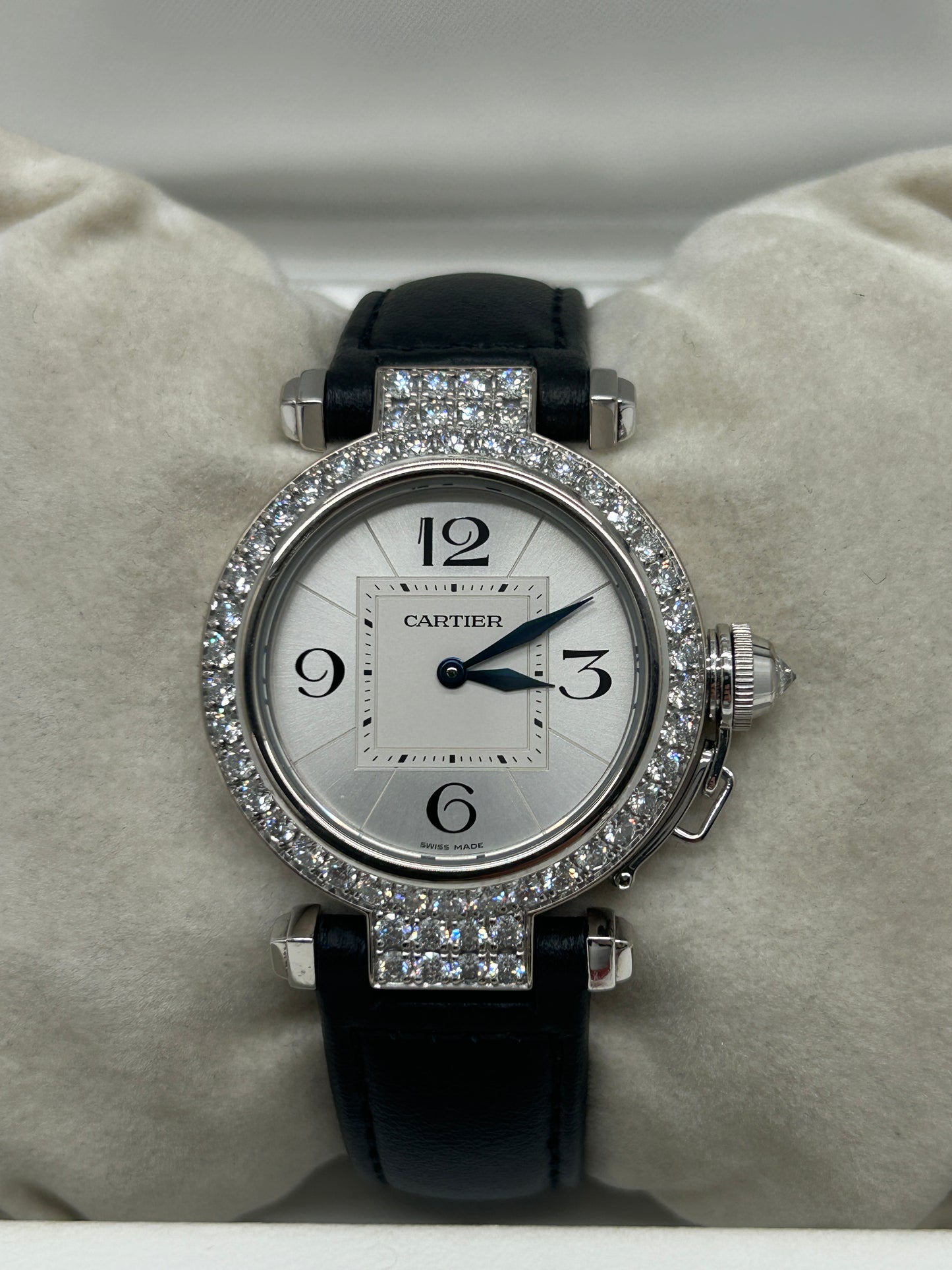 Cartier Pasha White Gold Factory Diamonds 31mm Quartz - Ref 2813 - Year 2006