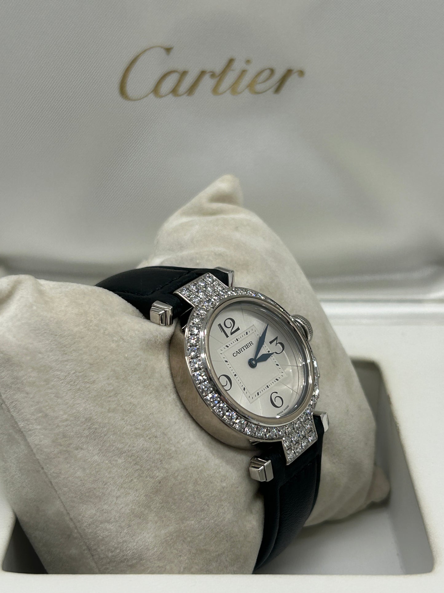 Cartier Pasha White Gold Factory Diamonds 31mm Quartz - Ref 2813 - Year 2006