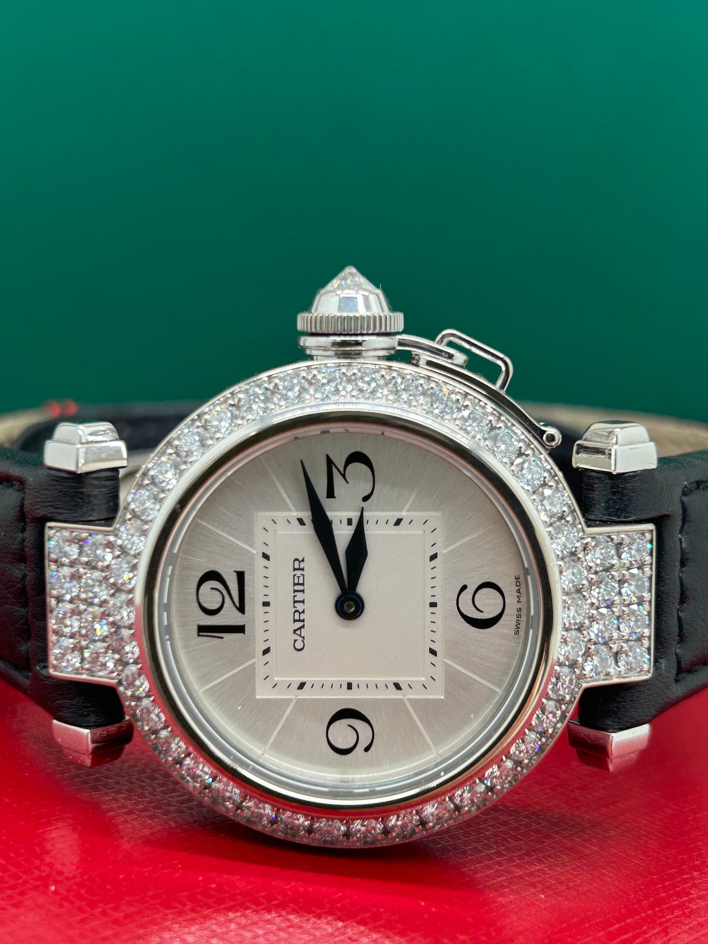 Cartier Pasha White Gold Factory Diamonds 31mm Quartz - Ref 2813 - Year 2006