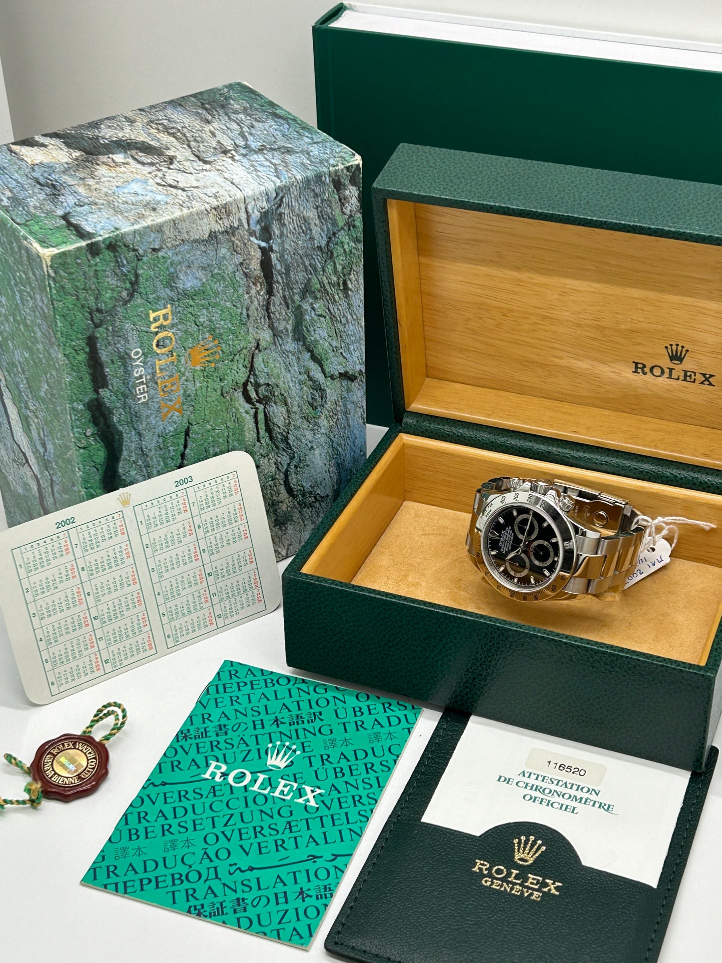 Rolex Daytona - Black Dial - Ref 116520 - Never Polished - Ser K - Year 2002