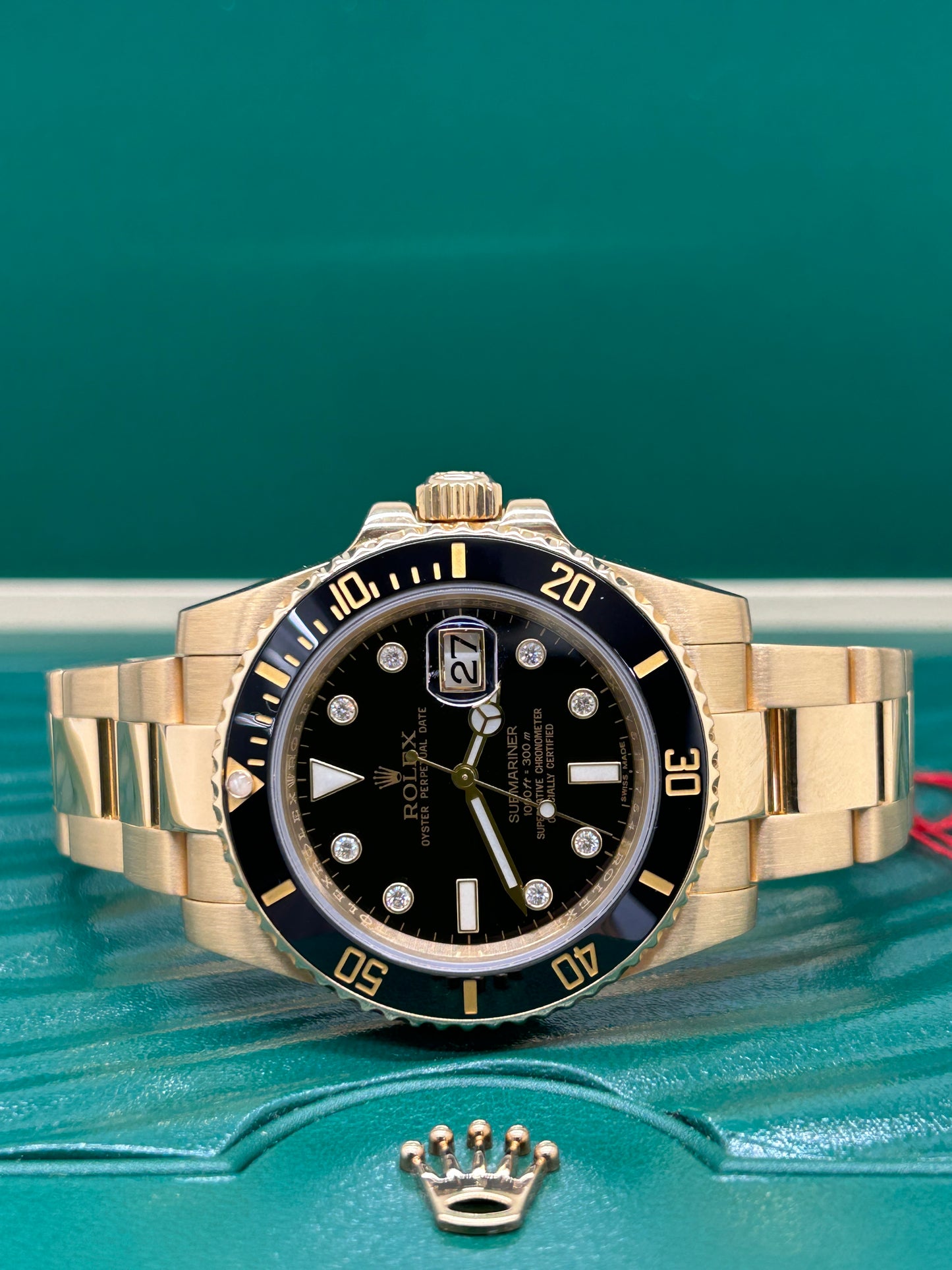 Rolex Submariner Date - 18kt Yellow Gold - Black Diamond Dial - 116618LN - Year 2013