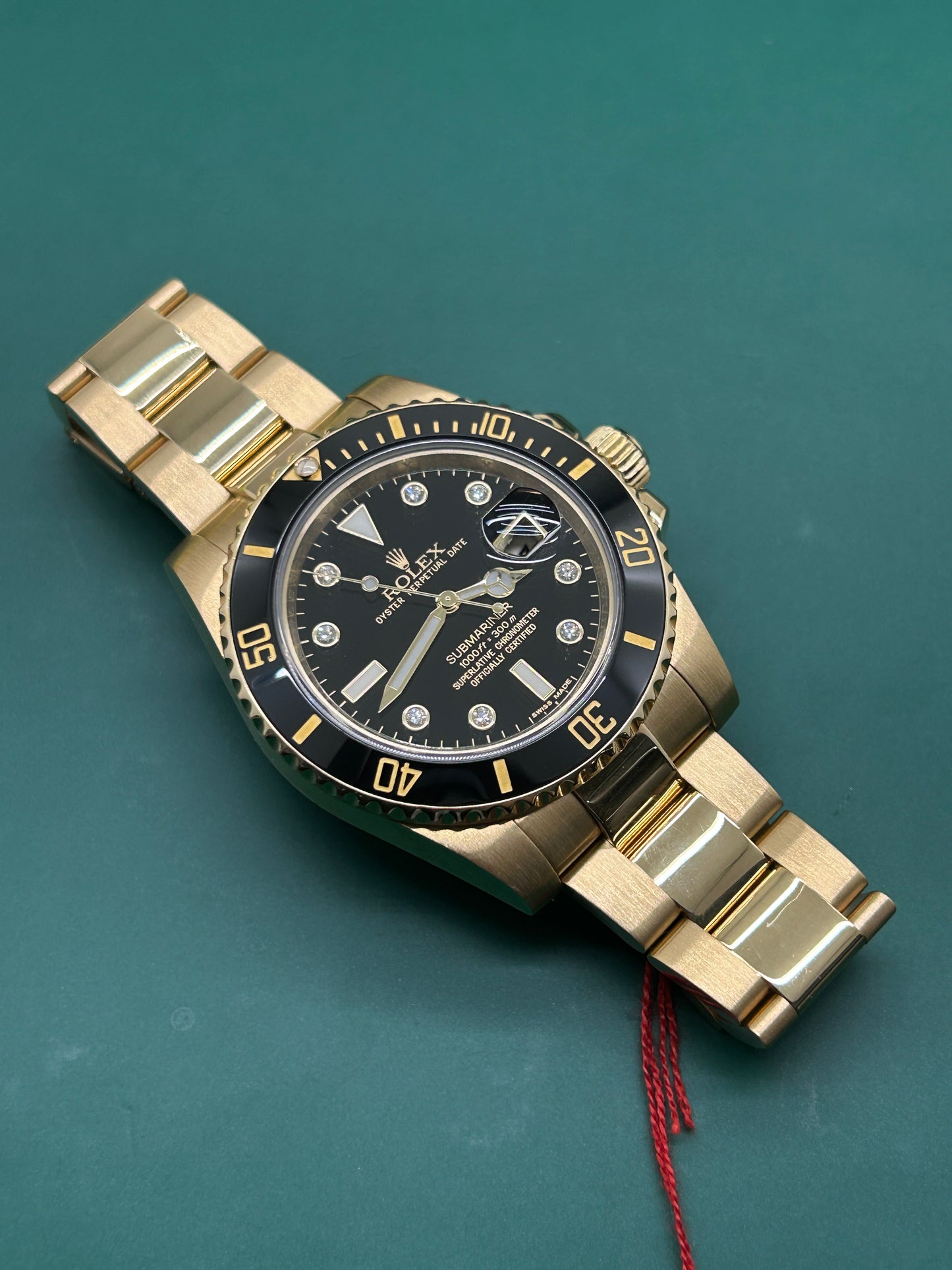 Rolex Submariner Date - 18kt Yellow Gold - Black Diamond Dial - 116618LN - Year 2013