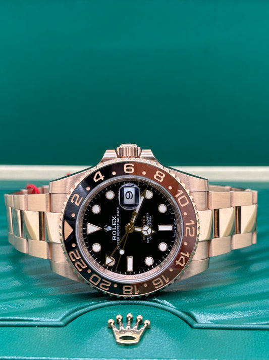Rolex GMT-Master II - 18Kt Rose Gold - Never Polished - Ref 126715CHNR - Year 2020