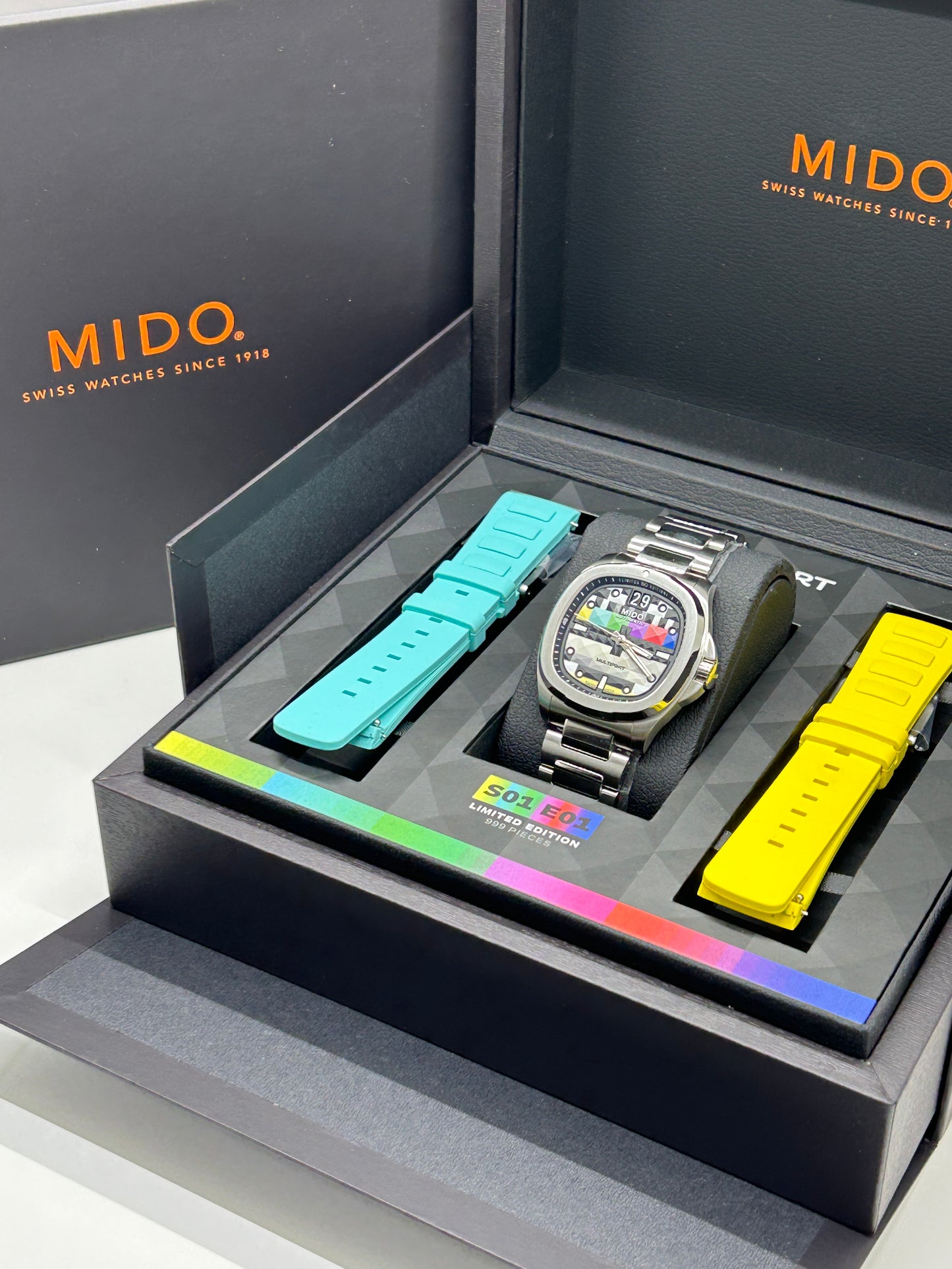 Mido Multifort Tv Big Date Limited Edition - S01E01 - Full Stickers - New 2024