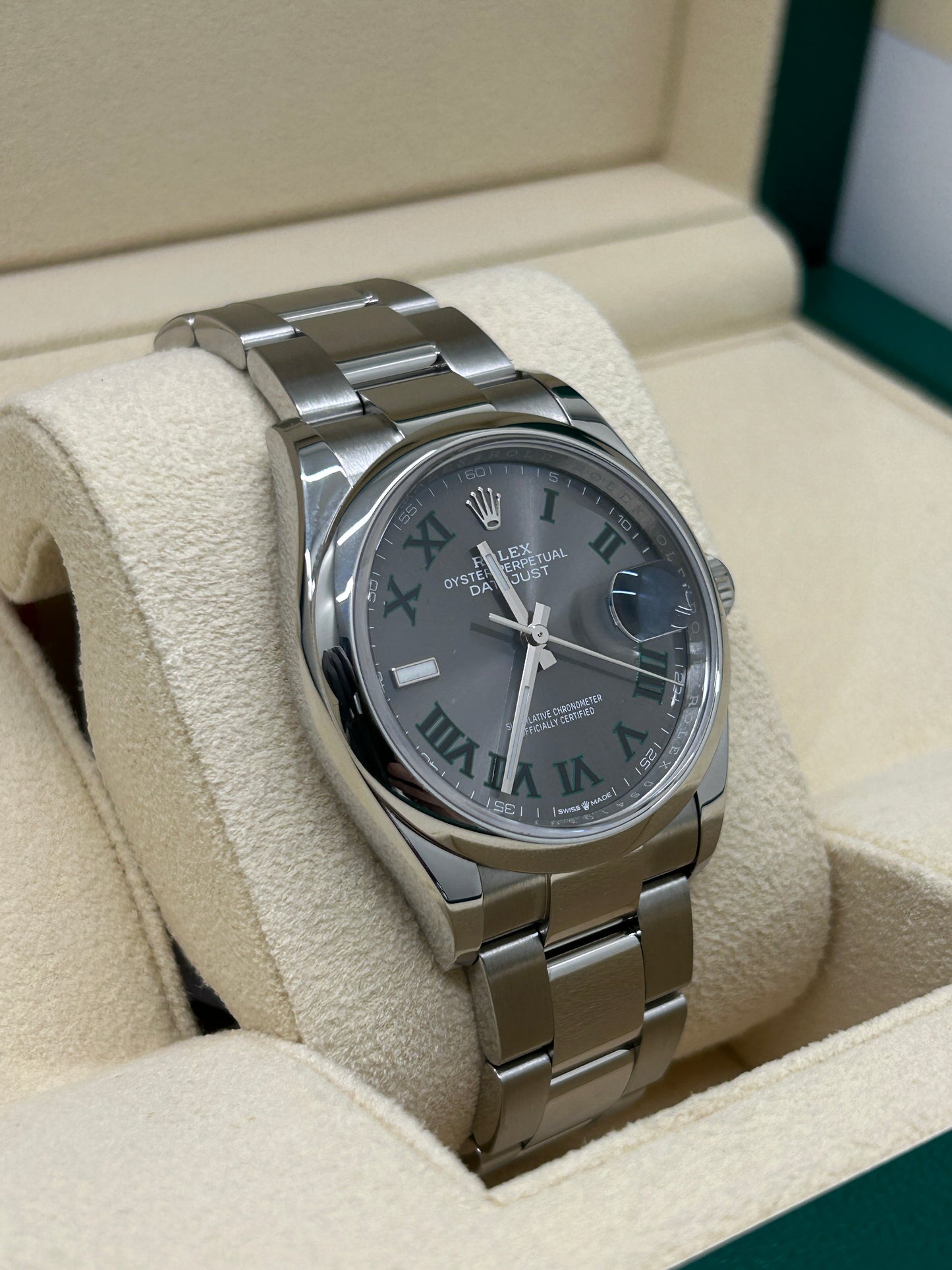 Rolex Datejust 36 - Wimbledon Dail - Ref 126200 - New 2024