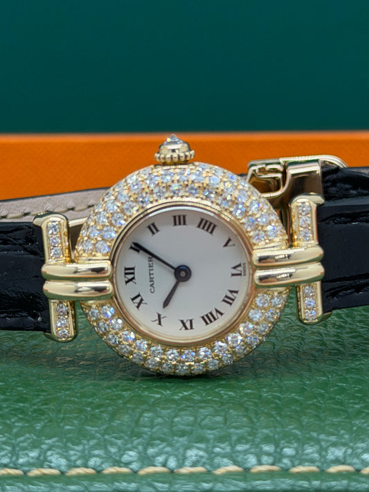 Cartier Colisee 25mm Ladies Quartz Watch Colisee - Yellow Gold & Diamonds Ref 1980