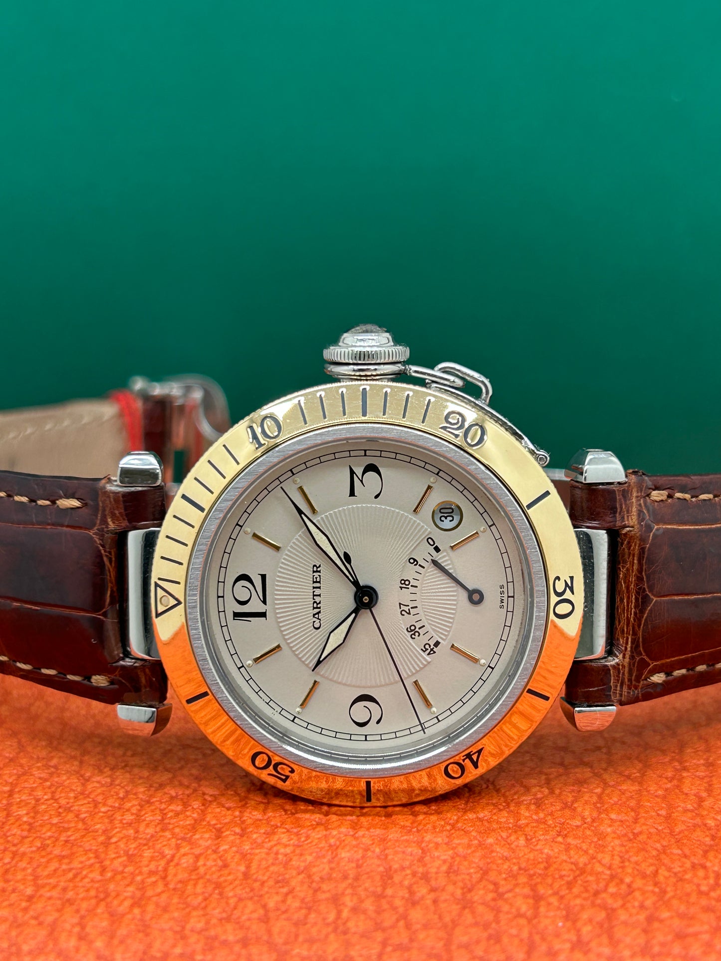 Cartier Pasha Power Reserve - 38mm - 18Kt Yellow Gold & Steel - Ref 10331