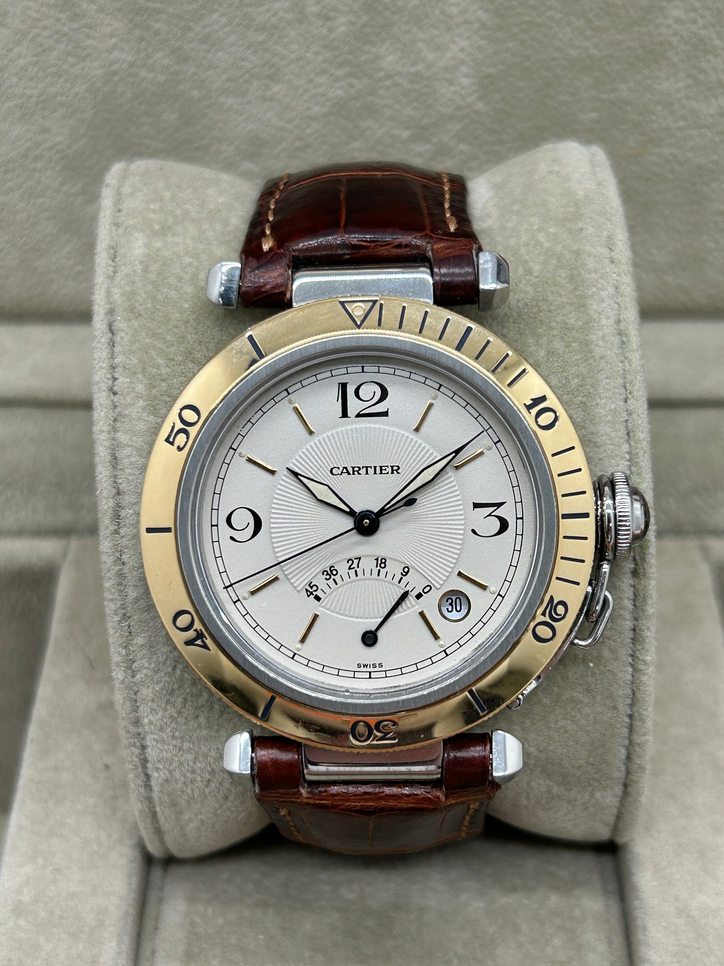 Cartier Pasha Power Reserve - 38mm - 18Kt Yellow Gold & Steel - Ref 10331