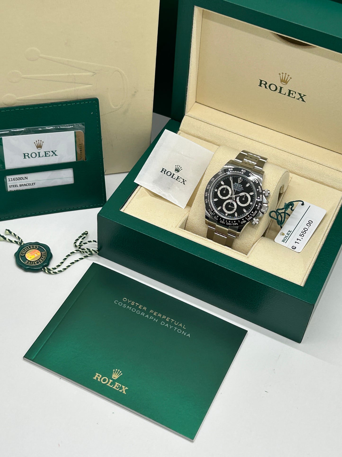Rolex Daytona - Black Dial - Ref 116500LN - New Partially Stickered - Year 2018