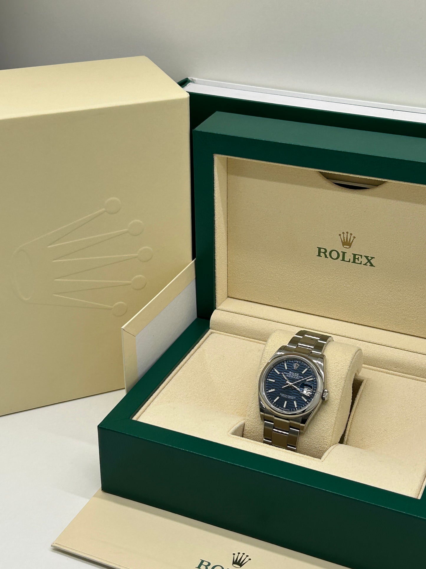 Rolex Datejust 36 - Blue Dial Motif Dial - Ref 126200 - Unworn 2023