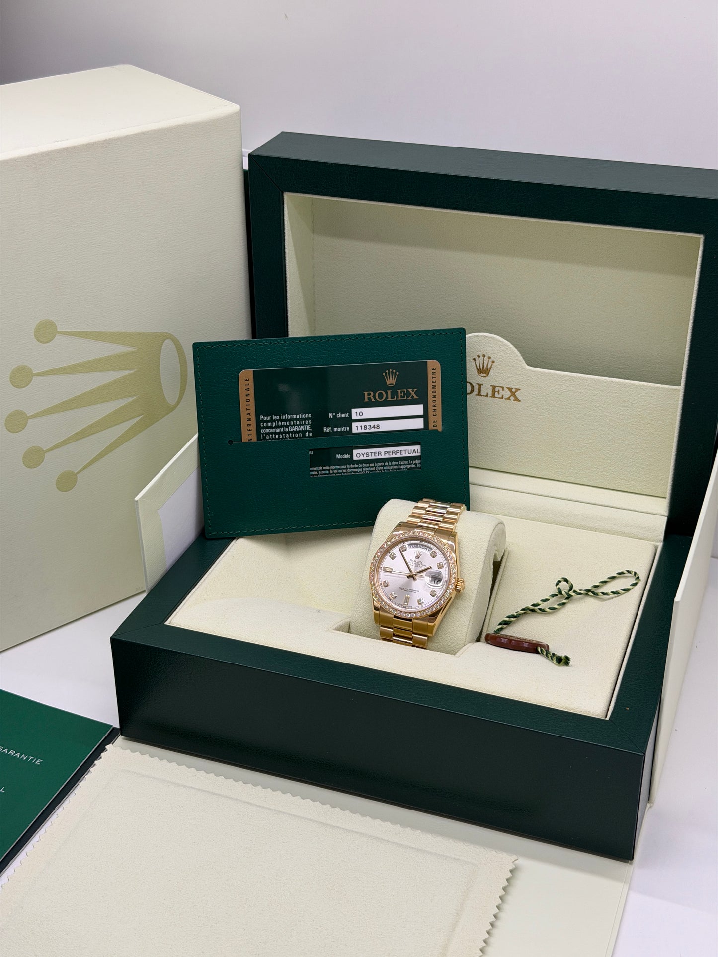 Rolex Day-Date 36 "President" 36mm - Factory Diamonds Bezel Year 2014 - Ref 118348