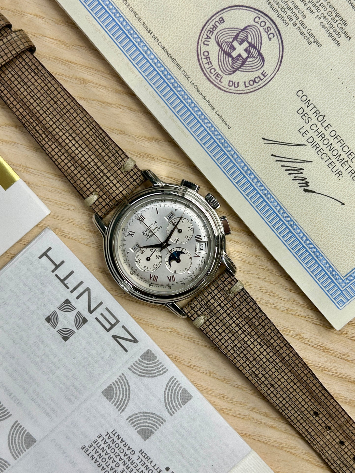 Zenith El Primero Chronomaster Moonphase - Silver Dial - Ref 01.0240.410 - Year 2001