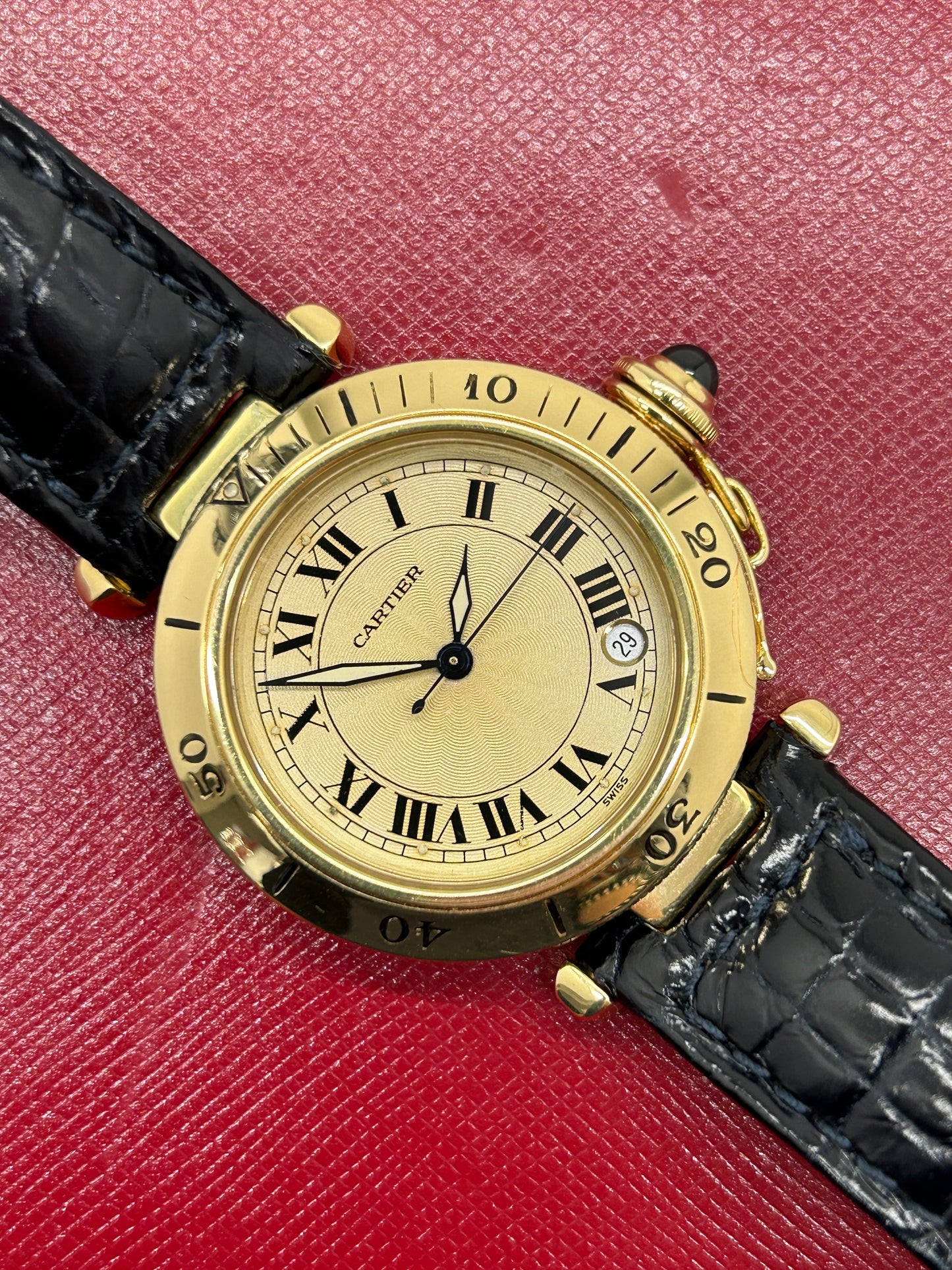 Cartier Pasha 35mm Automatic - 18kt Yellow Gold - Ref 1035