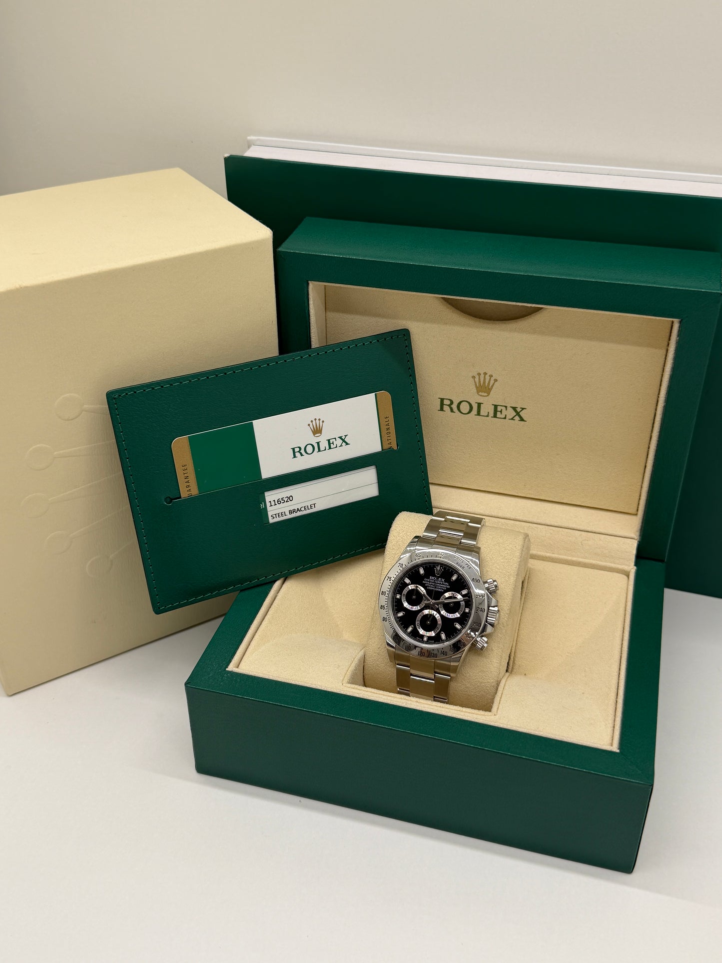 Rolex Daytona Black Dial - Chromalight - Year 2015 Ref - 116520