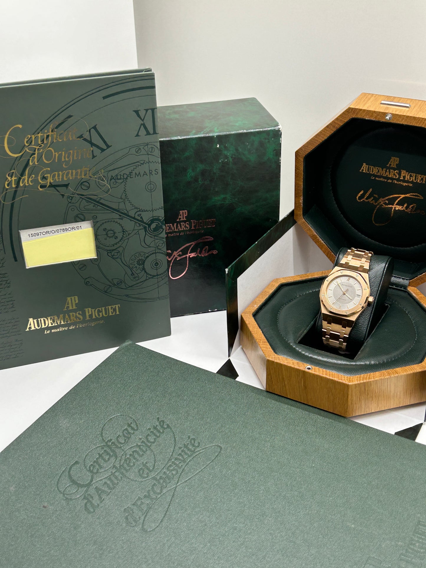 Audemars Piguet Royal Oak "Nick Faldo Edition" Ref.15097OR/O/0789OR/01 - Certificate of Authenticity - Year 1997