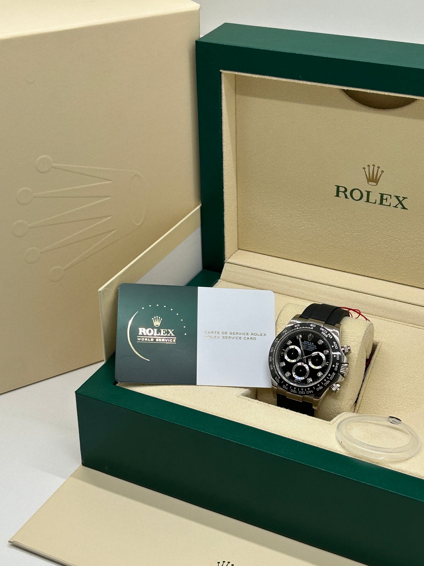 Rolex Daytona - 18Kt White Gold & Diamonds - Ref 116519LN - Rolex Service 2025