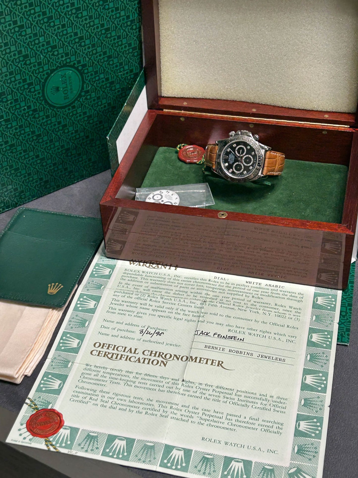 Rolex Daytona 18Kt White Gold - El Primero - Ref 16519 - Double Original Dial - Year 1998