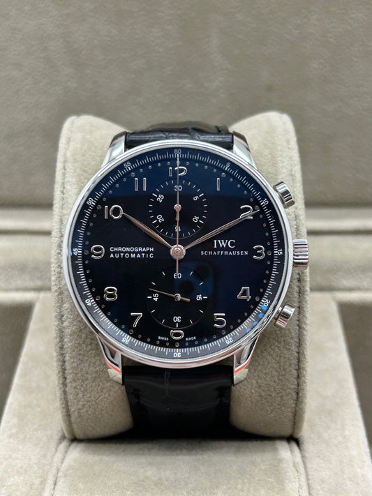 IWC Portuguese Chronograph - Black Dial - Ref IW371438 - Year 2007