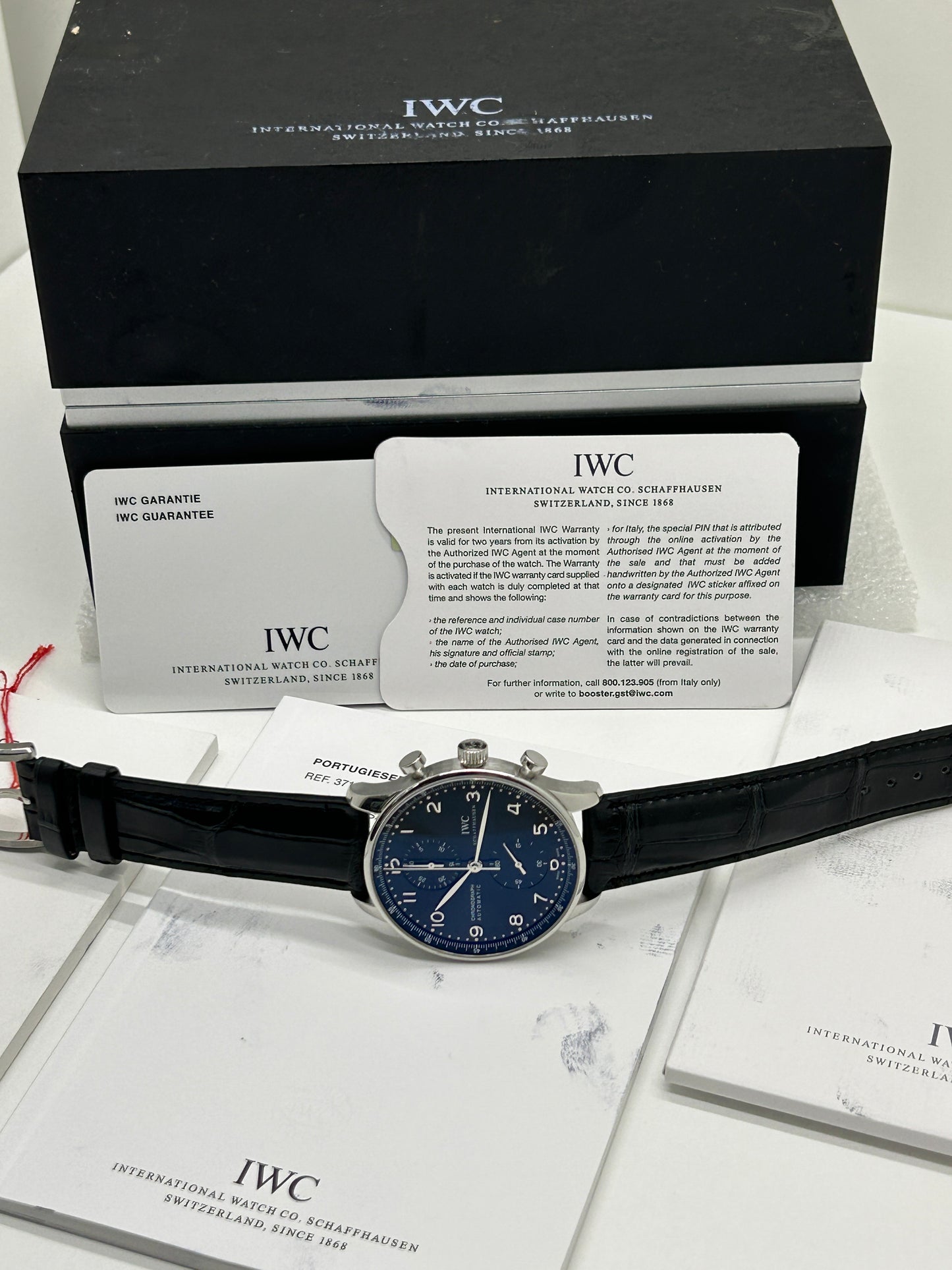 IWC Portuguese Chronograph - Black Dial - Ref IW371438 - Year 2007