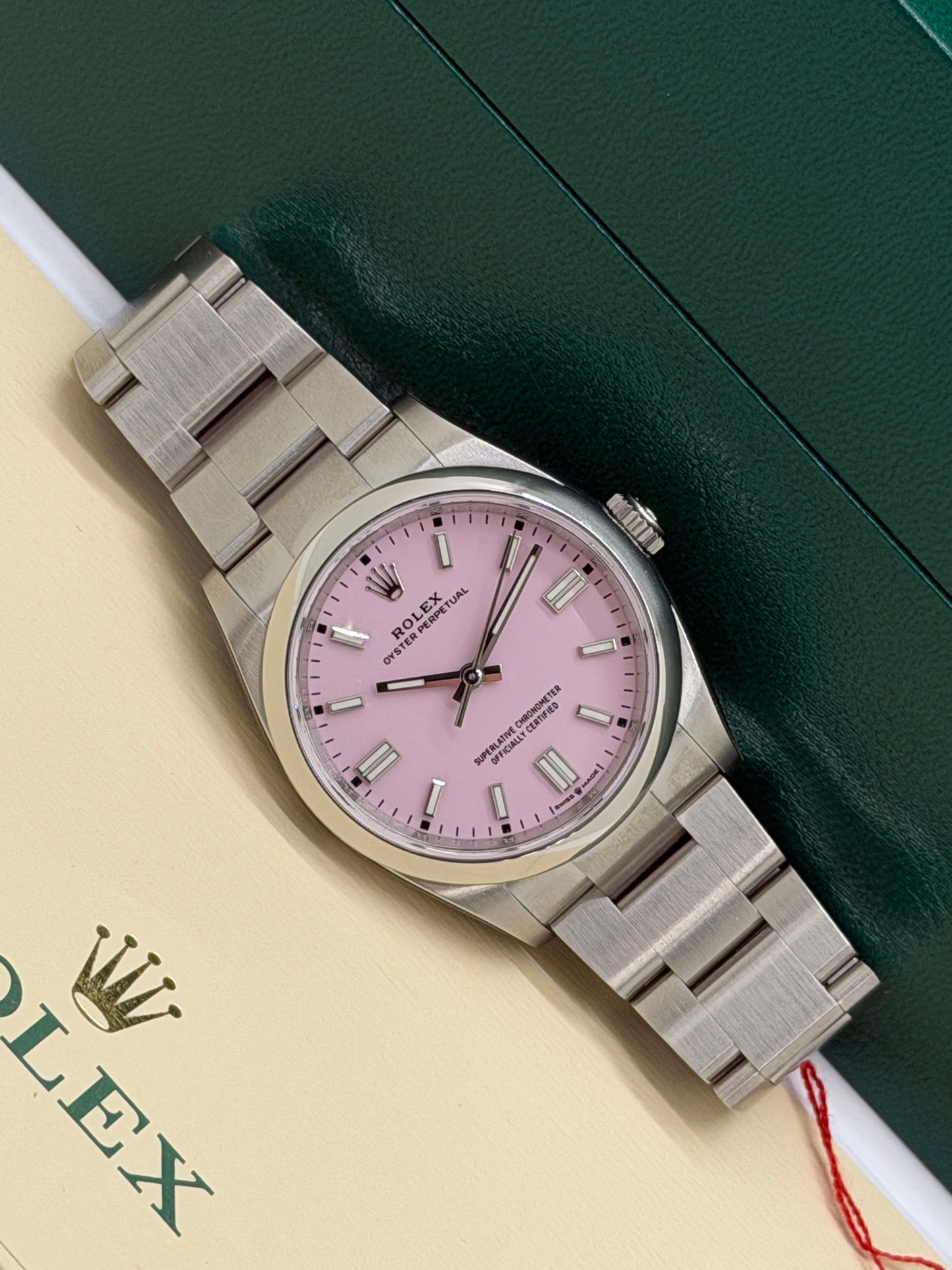 Rolex Oyster Perpetual 36 - Pink Dial - New 2023 Partially Stickers Ref 126000
