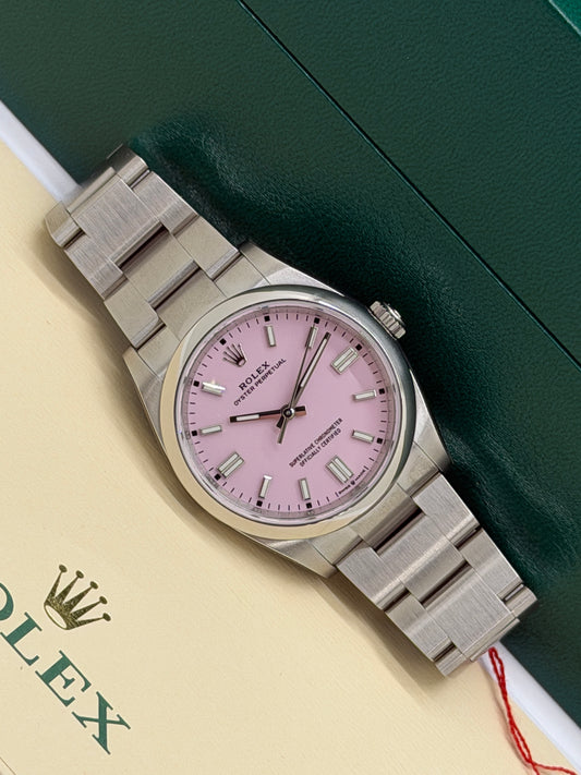 Rolex Oyster Perpetual 36 - Pink Dial - New 2023 Partially Stickers Ref 126000