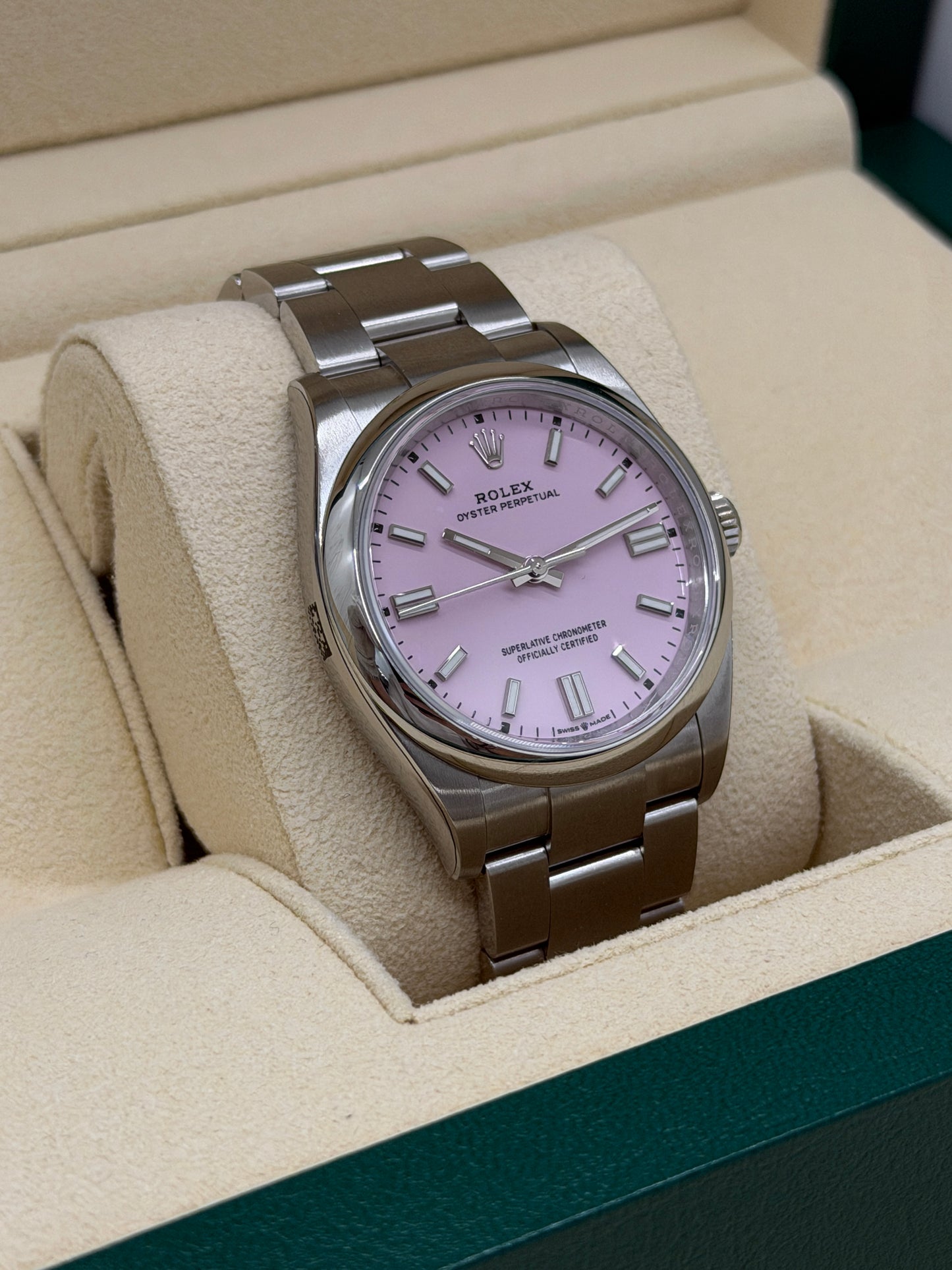 Rolex Oyster Perpetual 36 - Pink Dial - New 2023 Partially Stickers Ref 126000