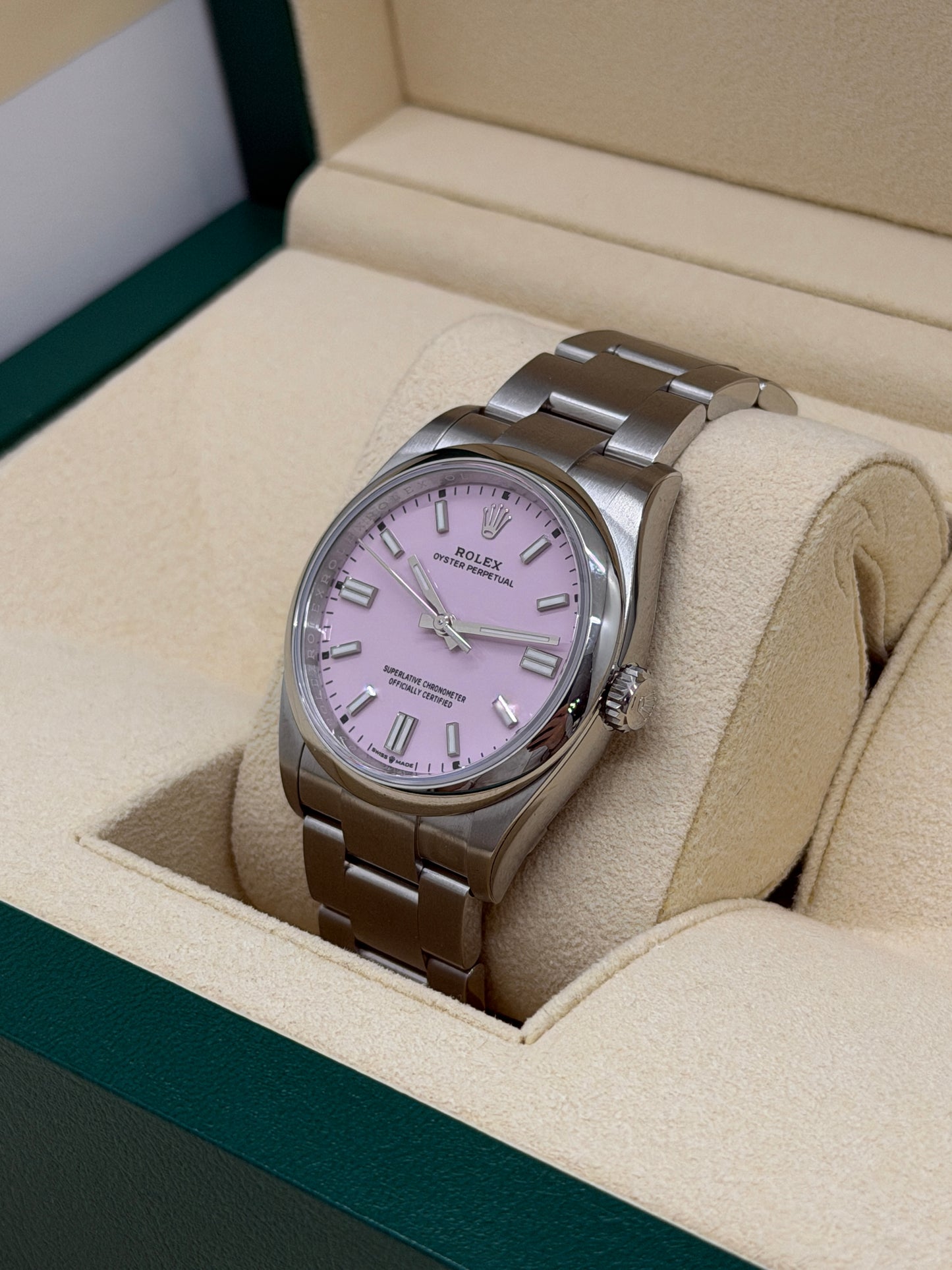 Rolex Oyster Perpetual 36 - Pink Dial - New 2023 Partially Stickers Ref 126000