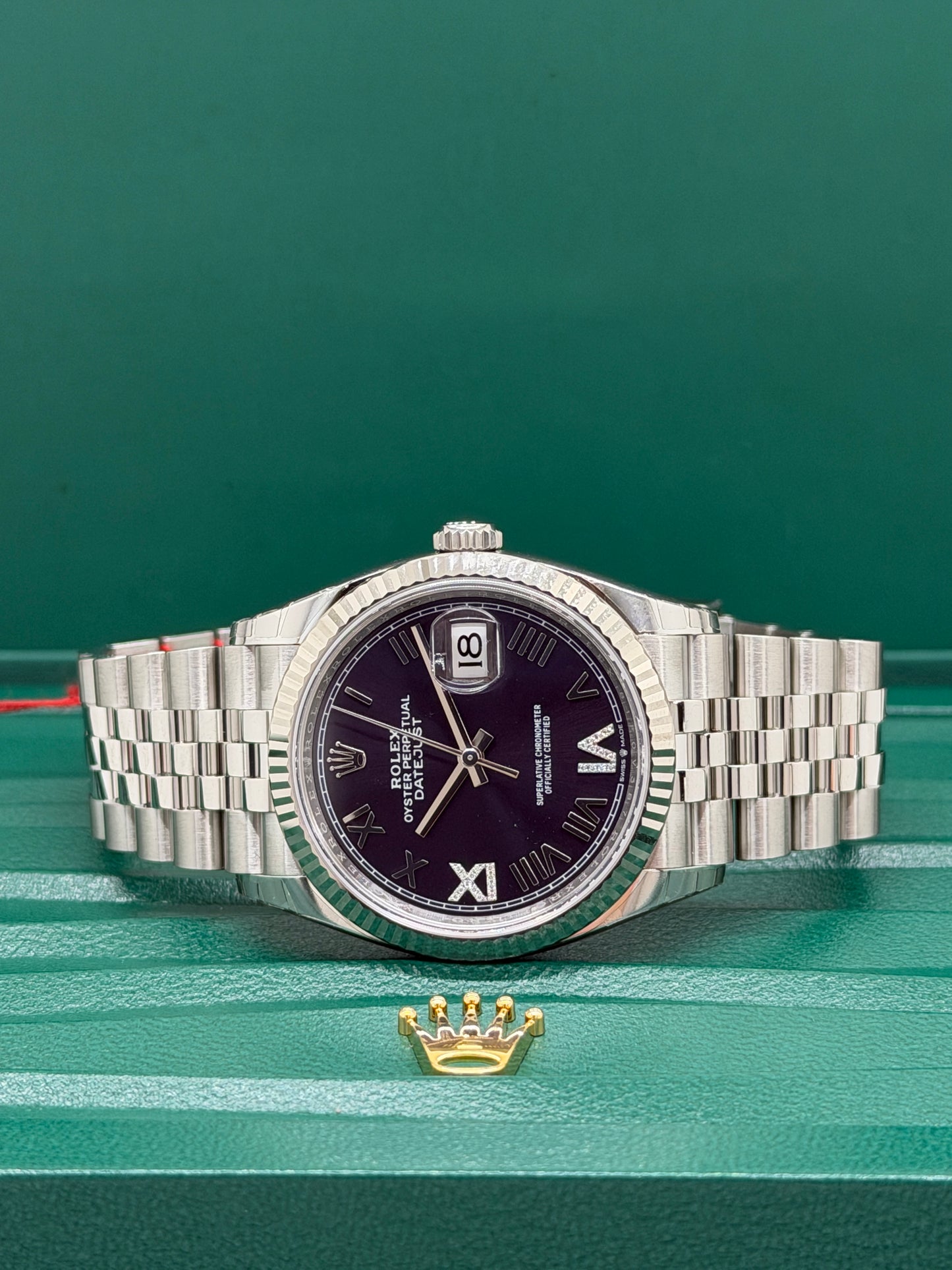 Rolex Datejust 36mm - Violet Diamonds Dial - New 2026 - Full Stickers Ref 126234