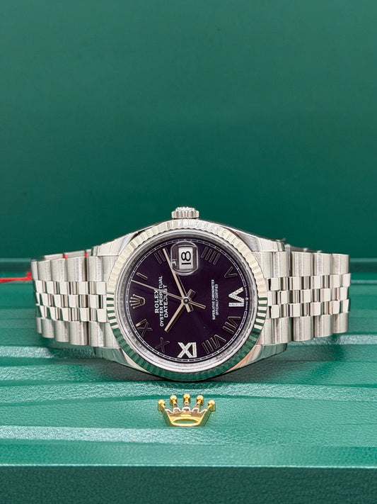 Rolex Datejust 36mm - Violet Diamonds Dial - New 2026 - Full Stickers Ref 126234