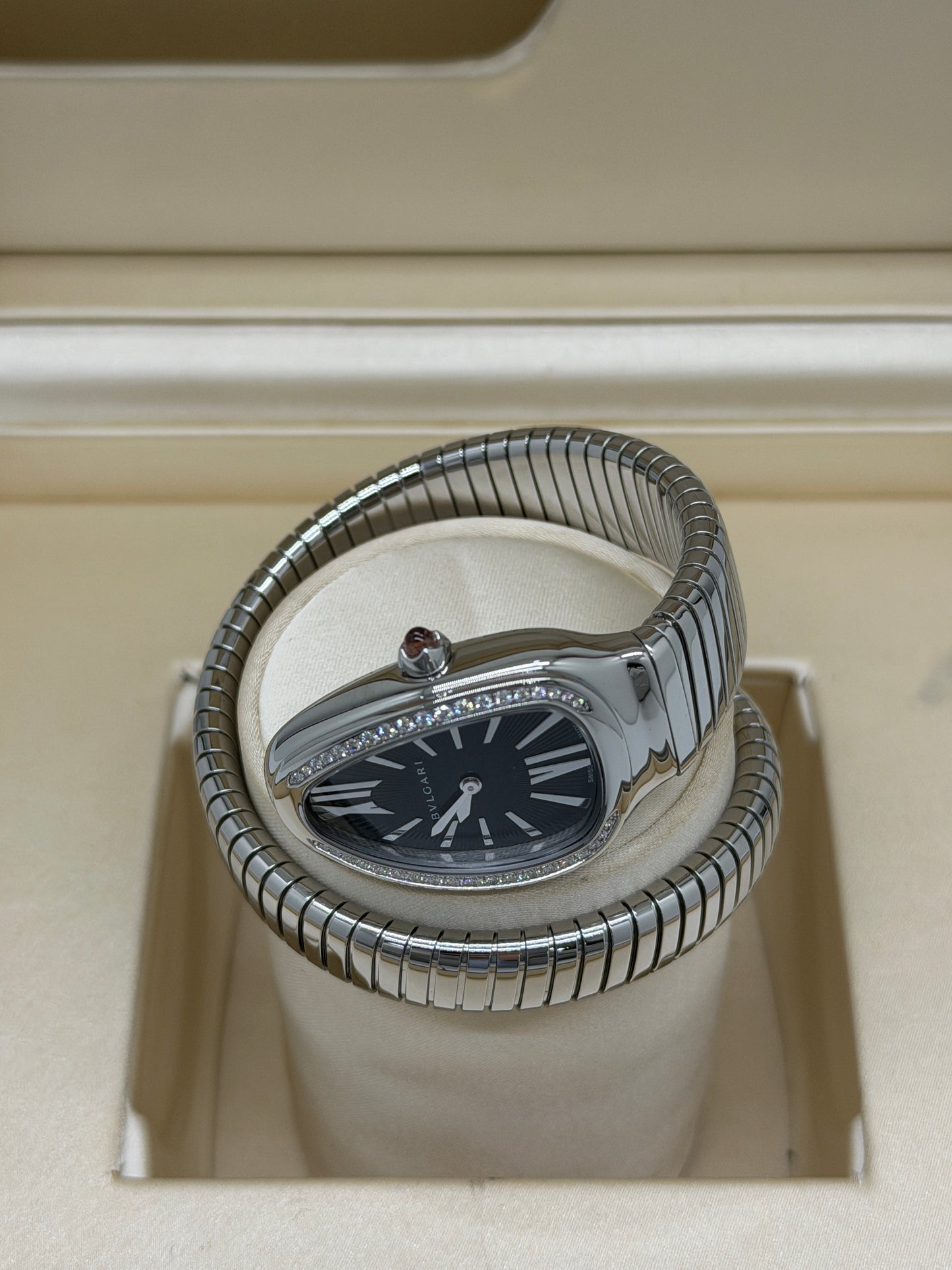 Bulgari Serpenti Tubogas Diamond Black Dial - Year 2022 Ref 103524