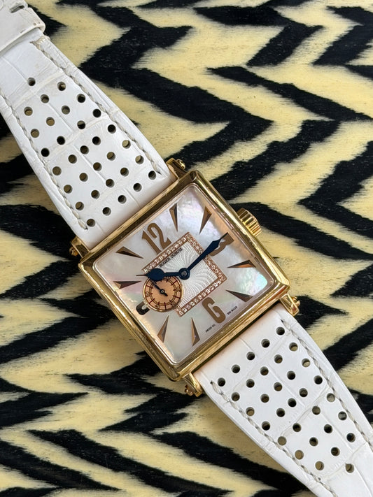 Roger Dubuis Golden Square - 18Kt Rose Gold - MOP Diamonds Dial Ref G34985