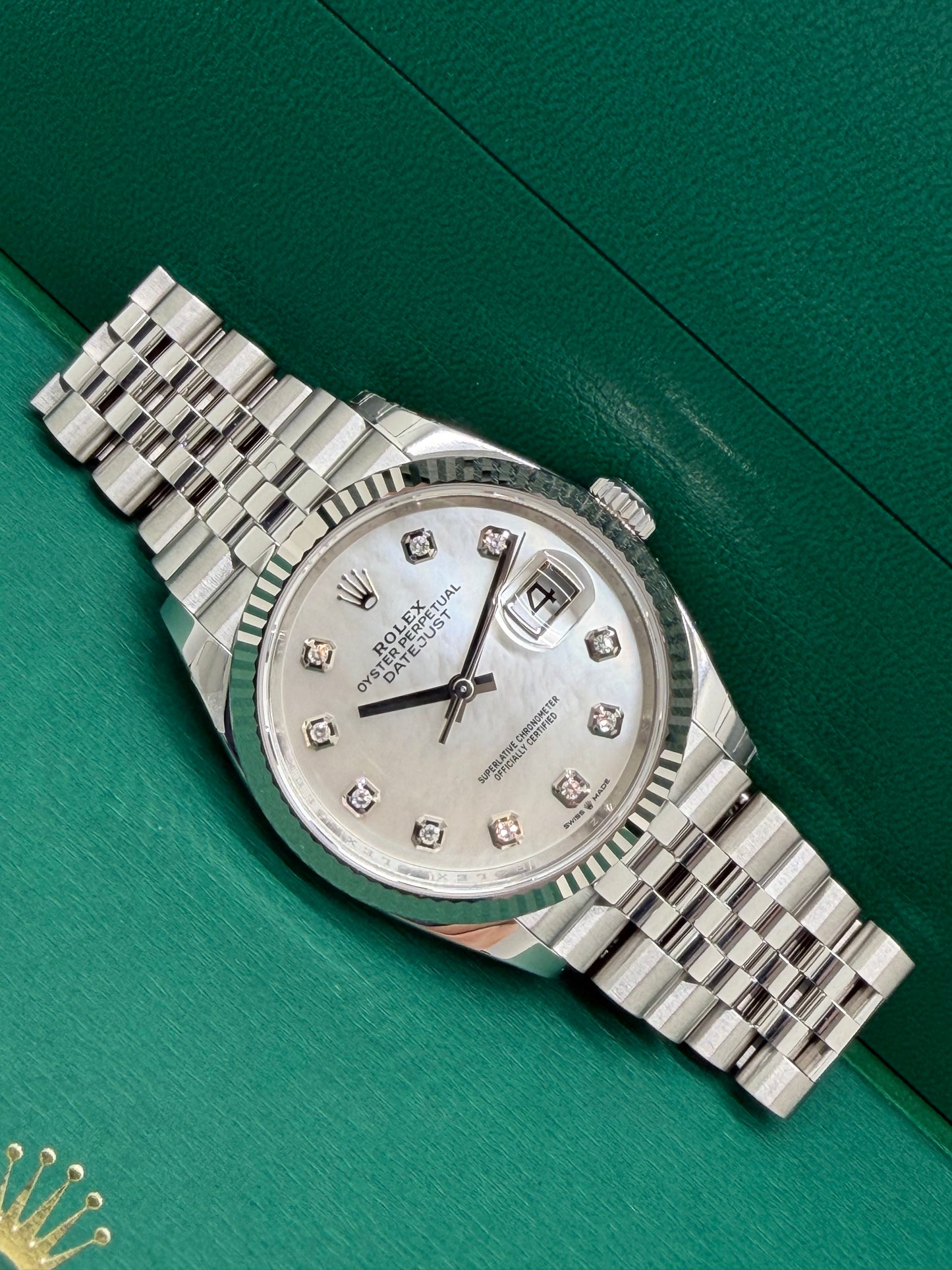 Rolex Datejust 36 MOP & Diamonds Dial Ref 126234 - New 2026