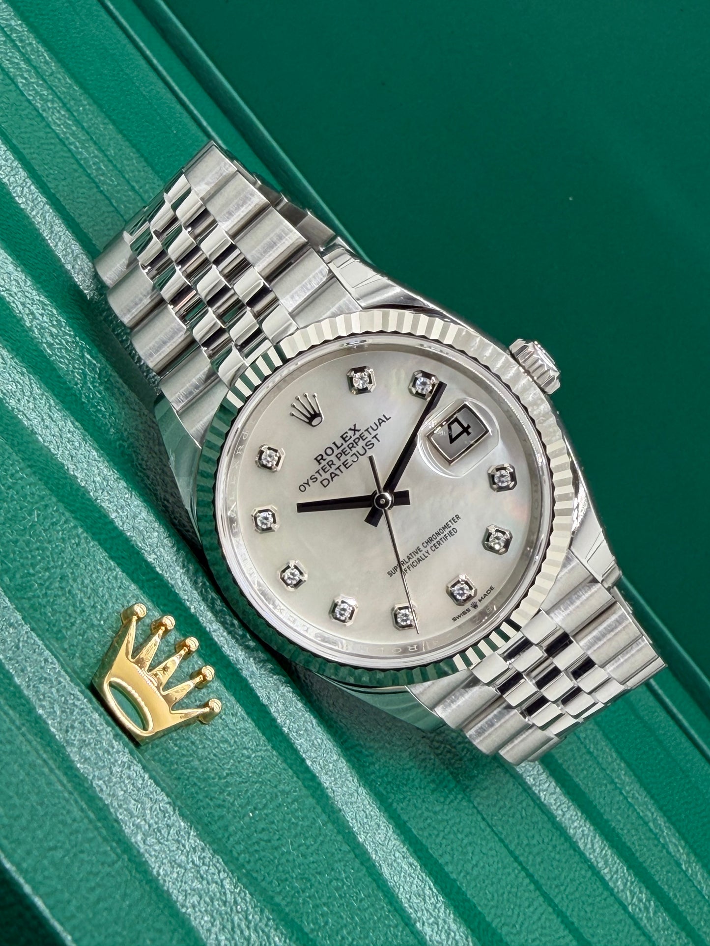 Rolex Datejust 36 MOP & Diamonds Dial Ref 126234 - New 2026