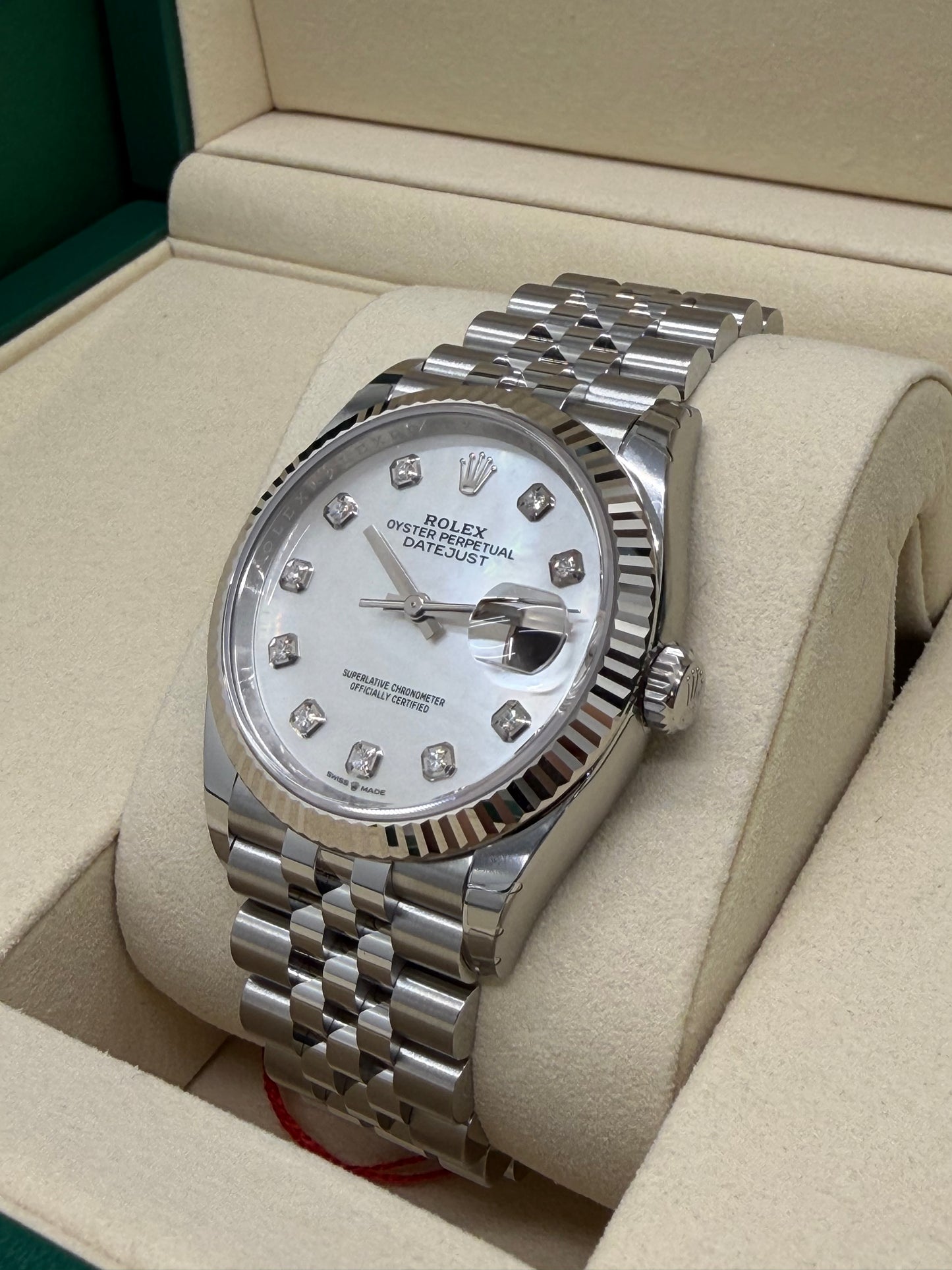 Rolex Datejust 36 MOP & Diamonds Dial Ref 126234 - New 2026