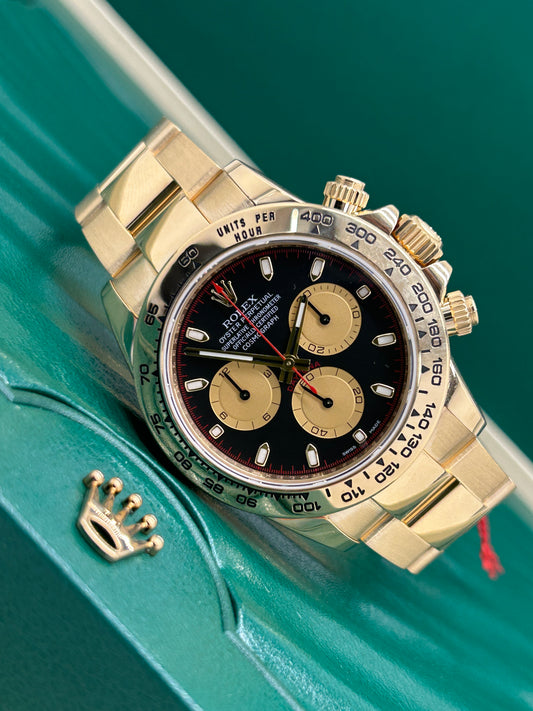 Rolex Daytona - 18Kt Yellow Gold - Black Dial - Partially Stickered - Ref 116508 - Year 2016