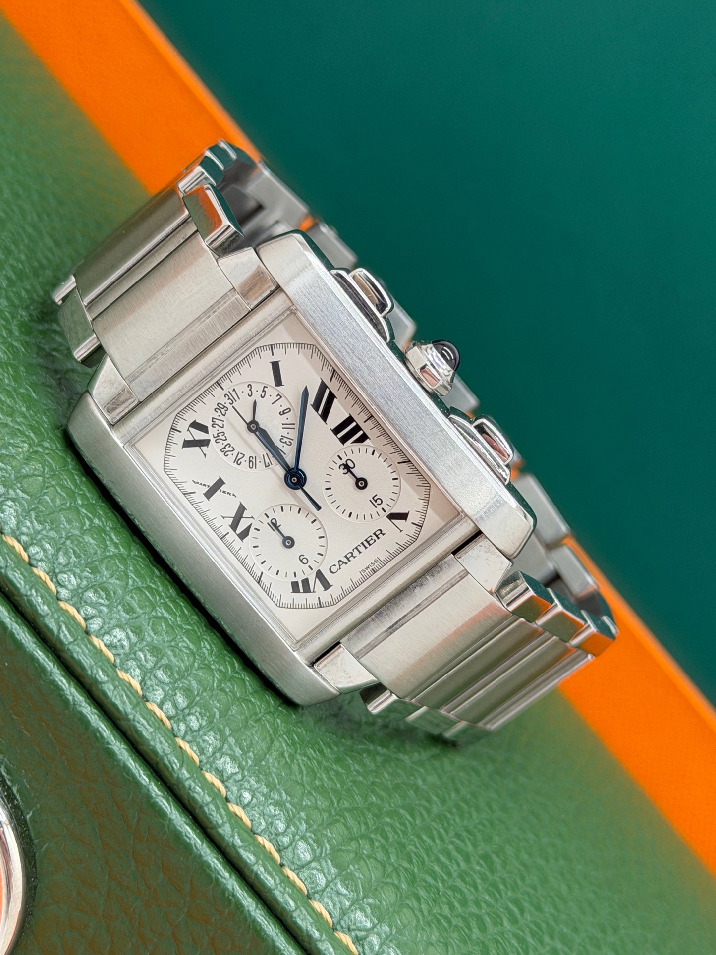 Cartier Tank Française White Dial - Chronograph - Ref 2303