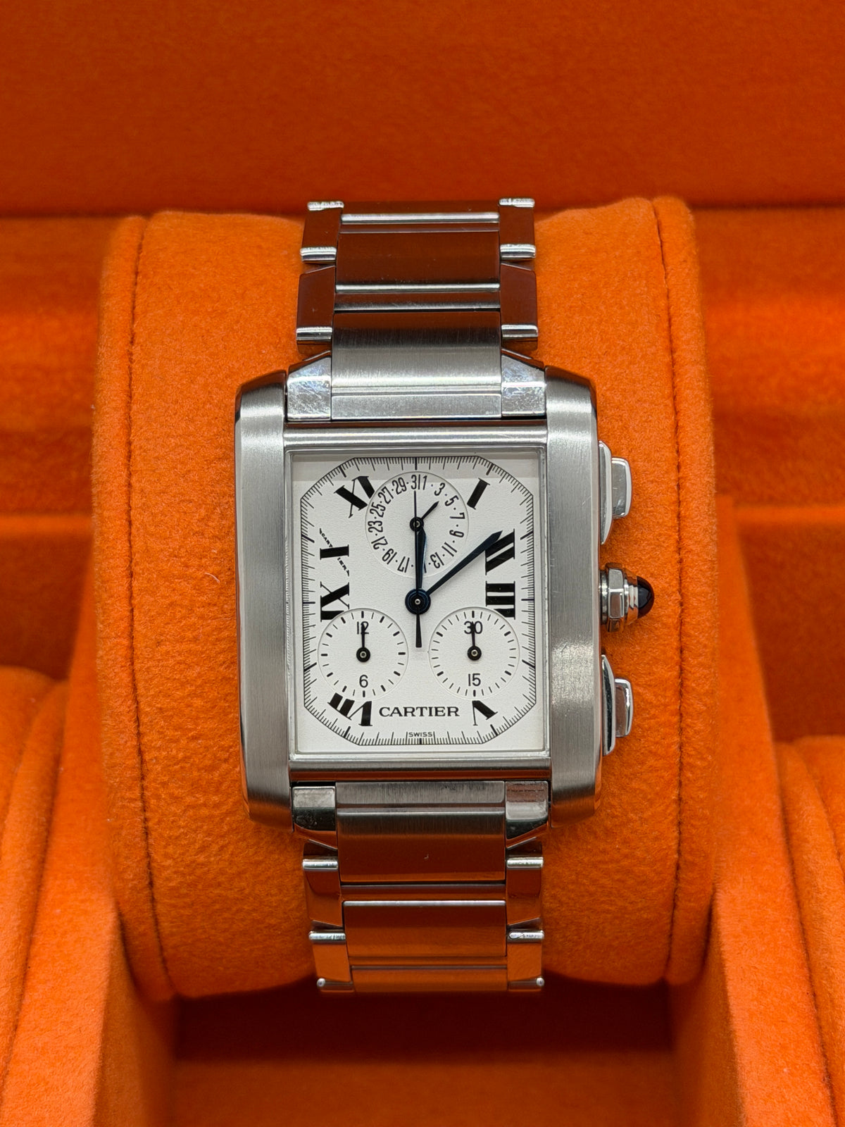 Cartier Tank Française White Dial - Chronograph - Ref 2303