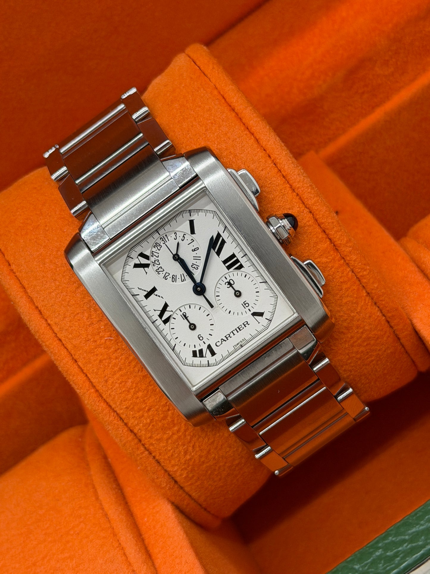 Cartier Tank Française White Dial - Chronograph - Ref 2303