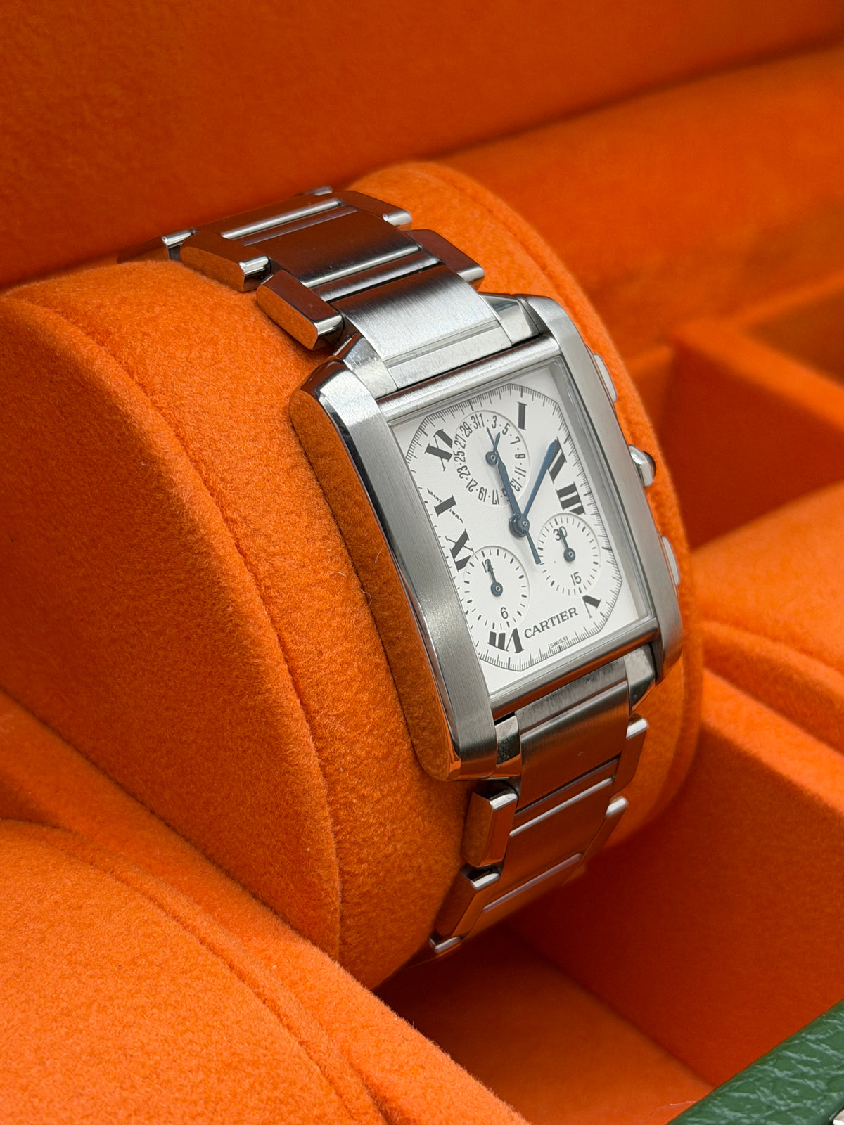 Cartier Tank Française White Dial - Chronograph - Ref 2303