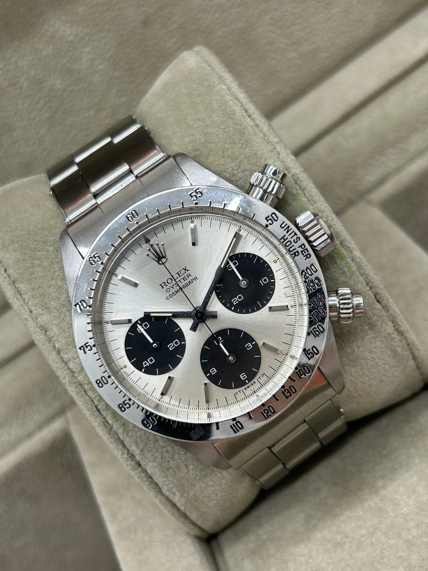 Rolex Daytona - 6265 - White Panda Sigma Dial - American Bracelet - Year 1975 - 100% Original & Coeve - Expertized