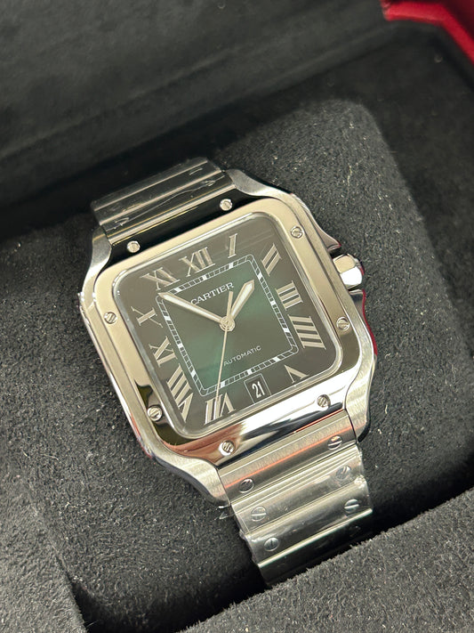 Cartier Santos Ref.WSSA0062 - Green Dial - Large Size - Like New 2025