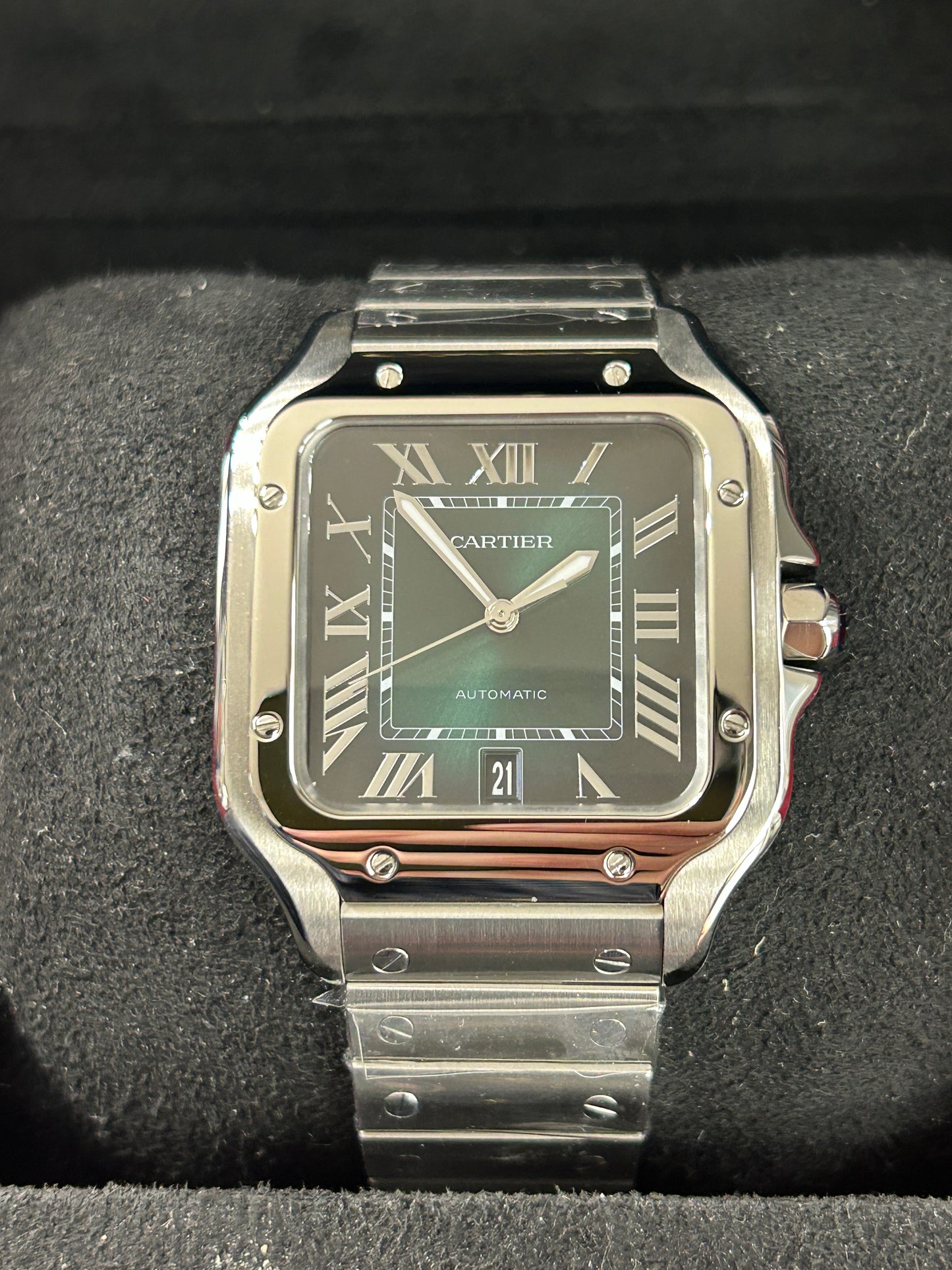 Cartier Santos Green Dial Large - Ref WSSA0062 - New 2024