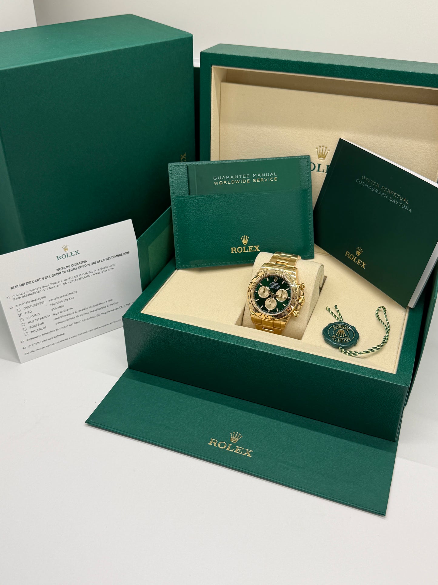 Rolex Daytona Green Dial - John Mayer II - After Market Stickers - Year 2025 Ref 126508