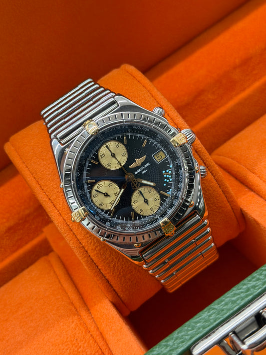 Breitling Chronomat Black Dial Ref 81950 - Rouleaux Bracelet