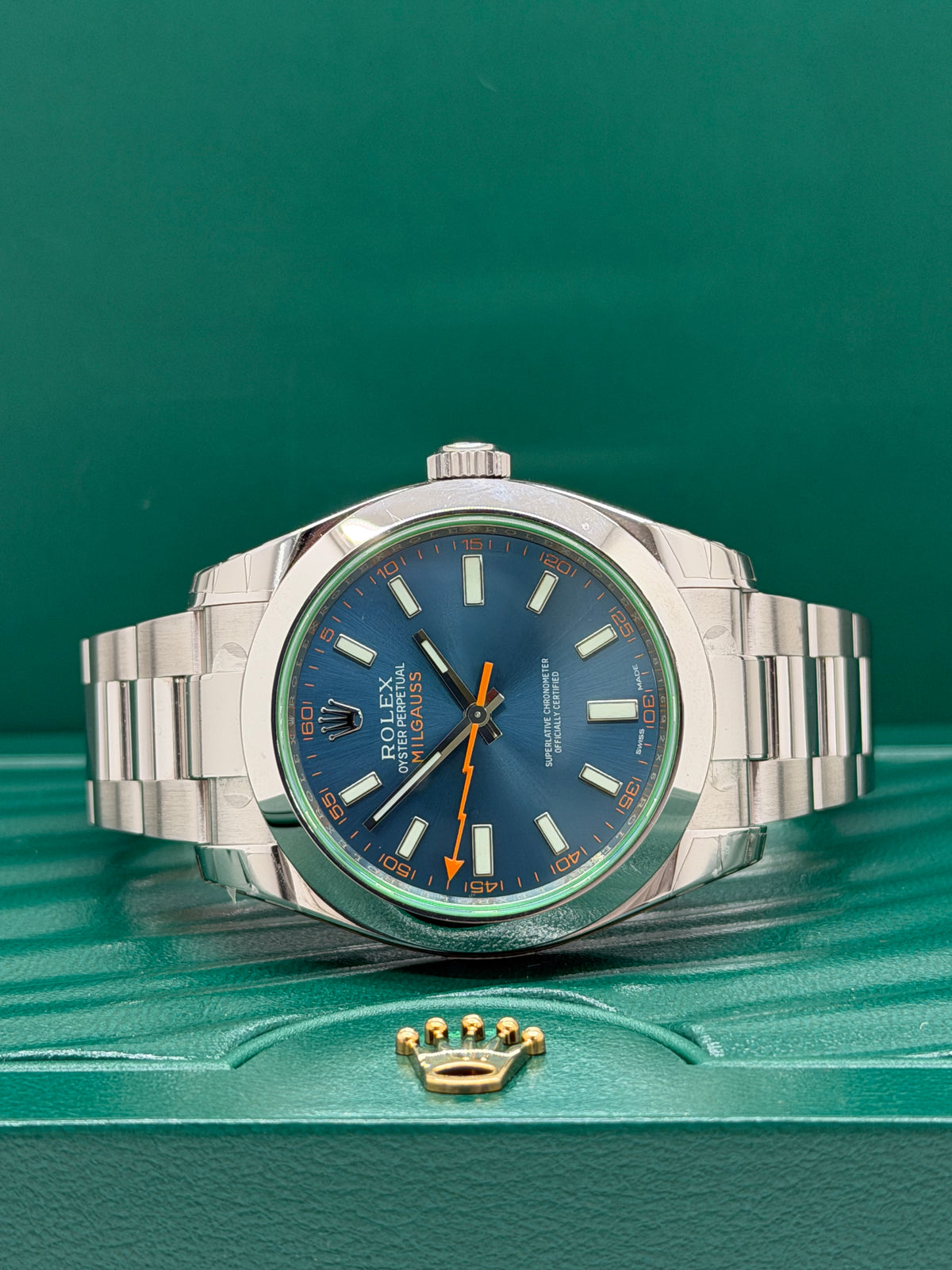 Rolex Milgauss Blue Dial - NOS - Full Stickers - Year 2015 Ref. 116400GV