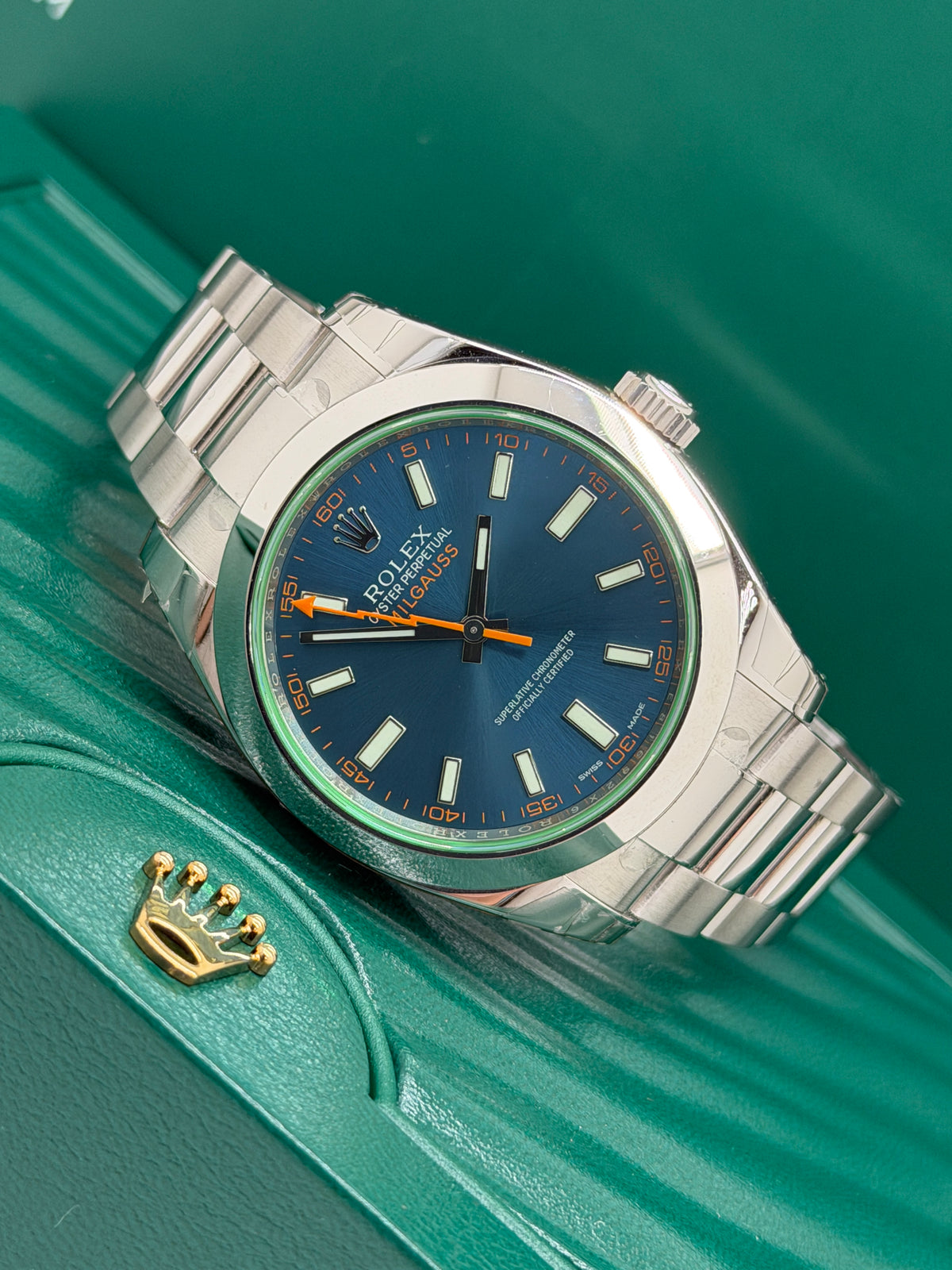 Rolex Milgauss Blue Dial - NOS - Full Stickers - Year 2015 Ref. 116400GV
