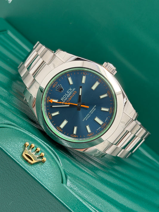 Rolex Milgauss Blue Dial - NOS - Full Stickers - Year 2015 Ref. 116400GV